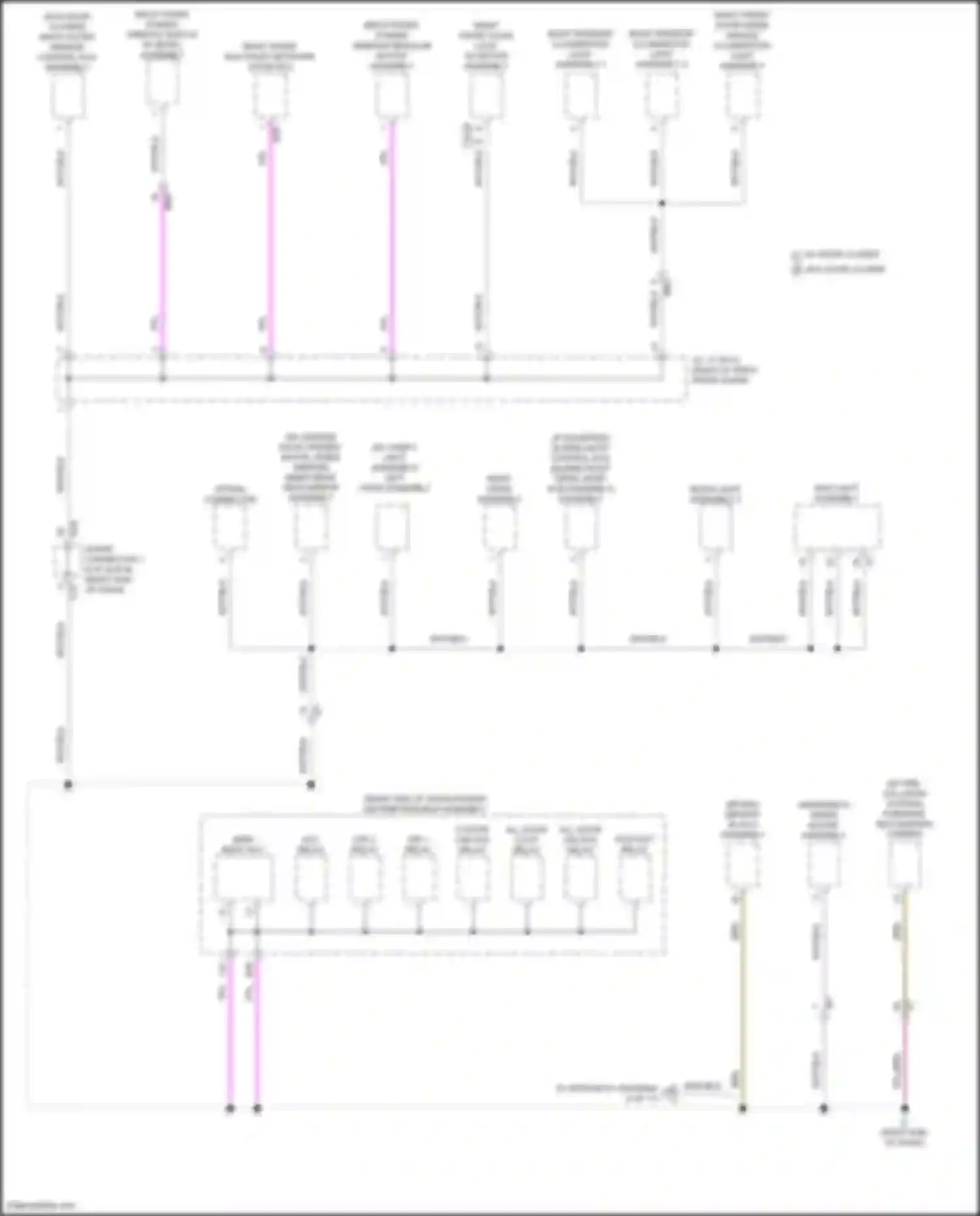 Wiring diagram right interior illumination light assembly 1 for Lexus LX J300 (2021-2024) (2 of 2)