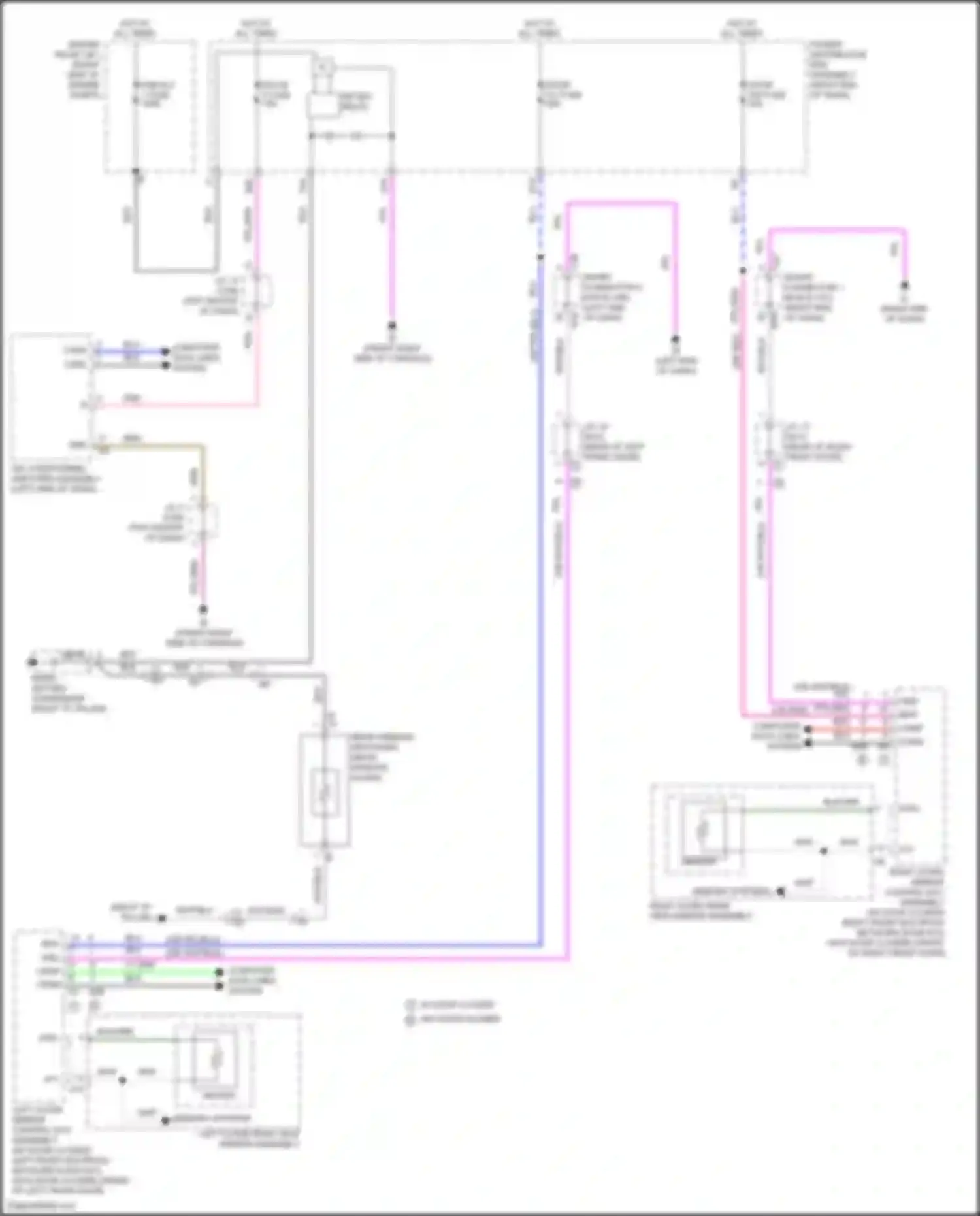 Wiring diagram right outer mirror control ecu assembly for Lexus LX J300 (2021-2024) (10 of 12)