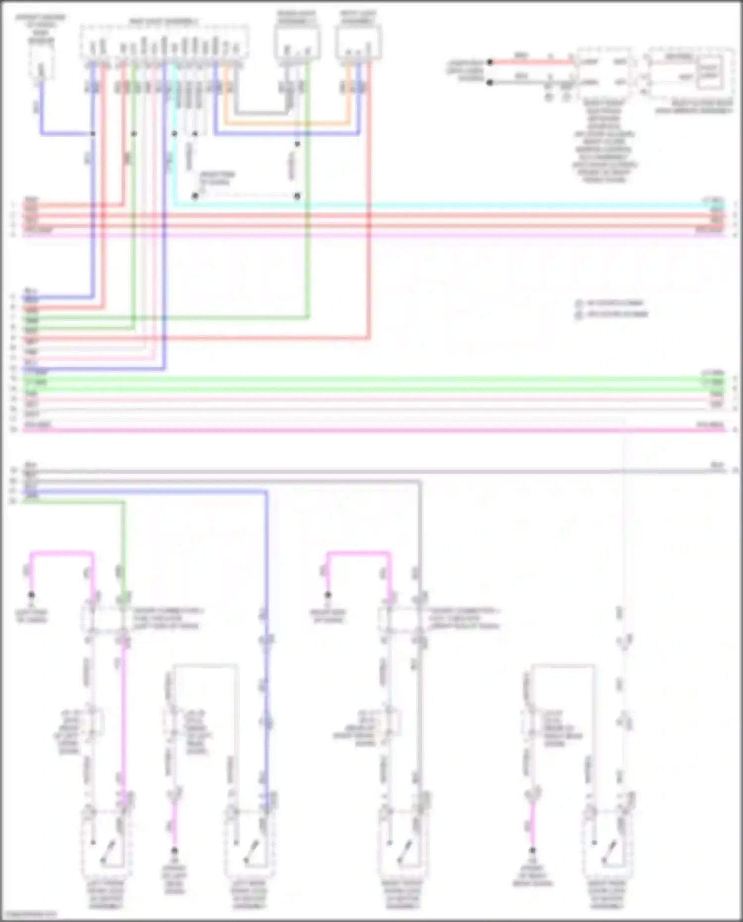 Wiring diagram room light assembly 2 for Lexus LX J300 (2021-2024) (1 of 2)