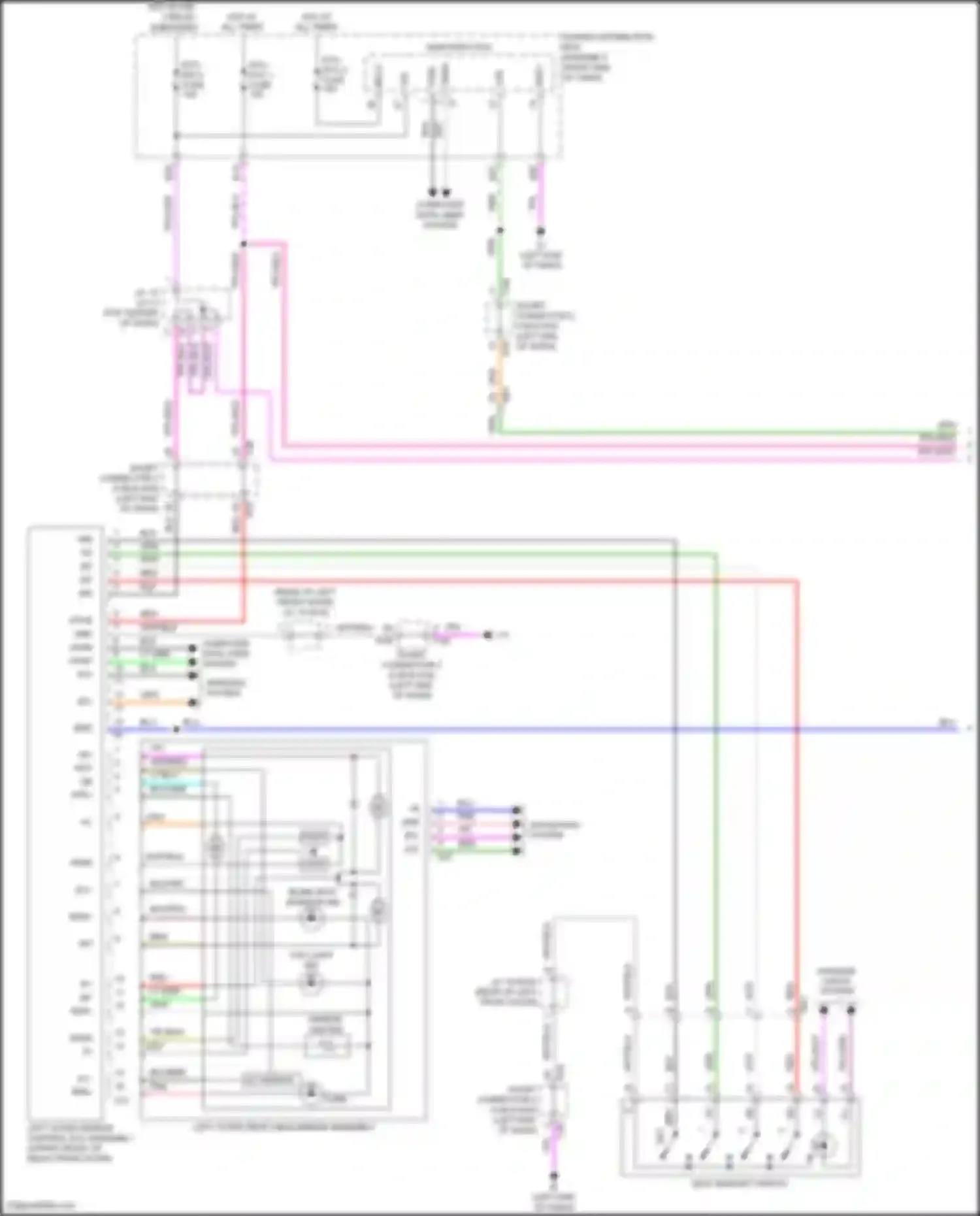Wiring diagram seat memory switch for Lexus LX J300 (2021-2024) (6 of 7)