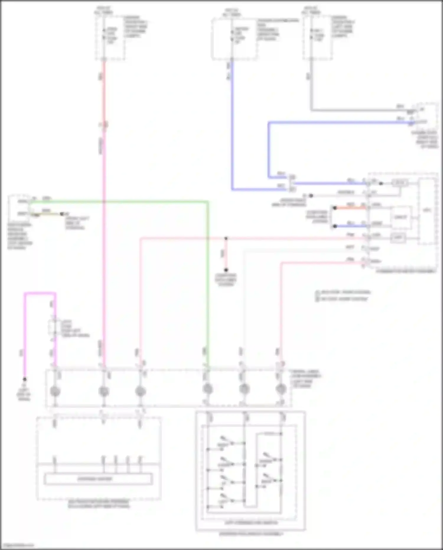 Wiring diagram steering pad switch assembly for Lexus LX J300 (2021-2024) (2 of 8)
