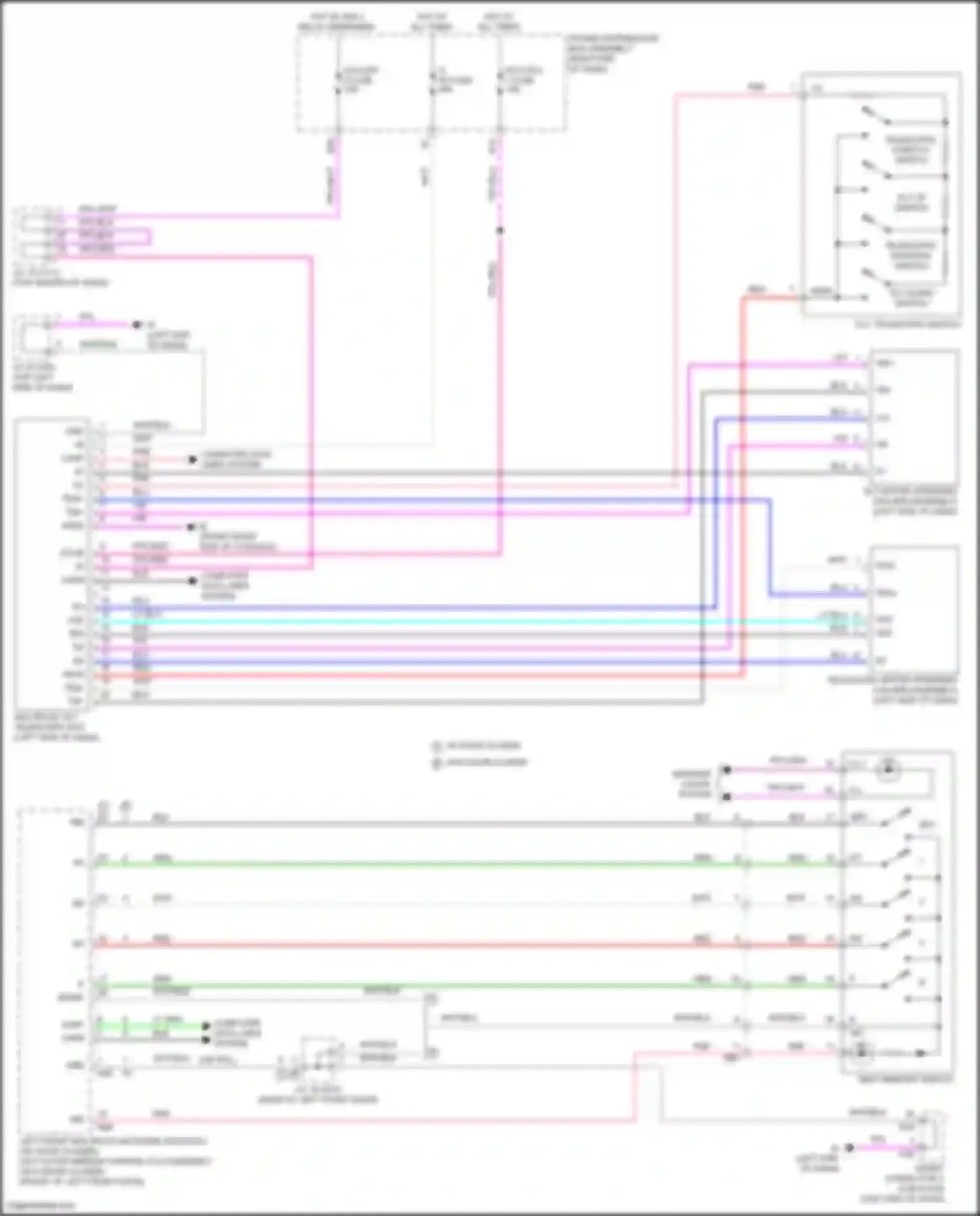 Wiring diagram telescopic stretch switch for Lexus LX J300 (2021-2024) (1 of 1)