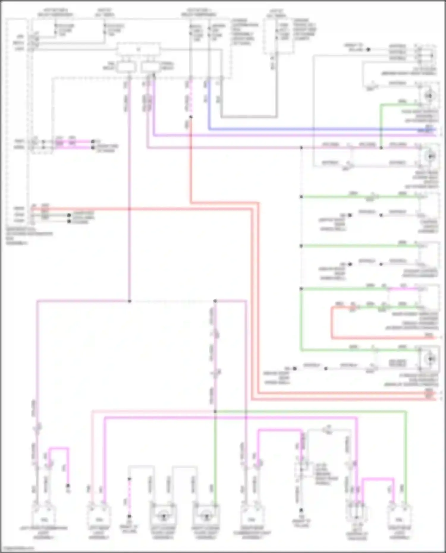Wiring diagram w/ power seat for Lexus LX J300 (2021-2024) (1 of 4)