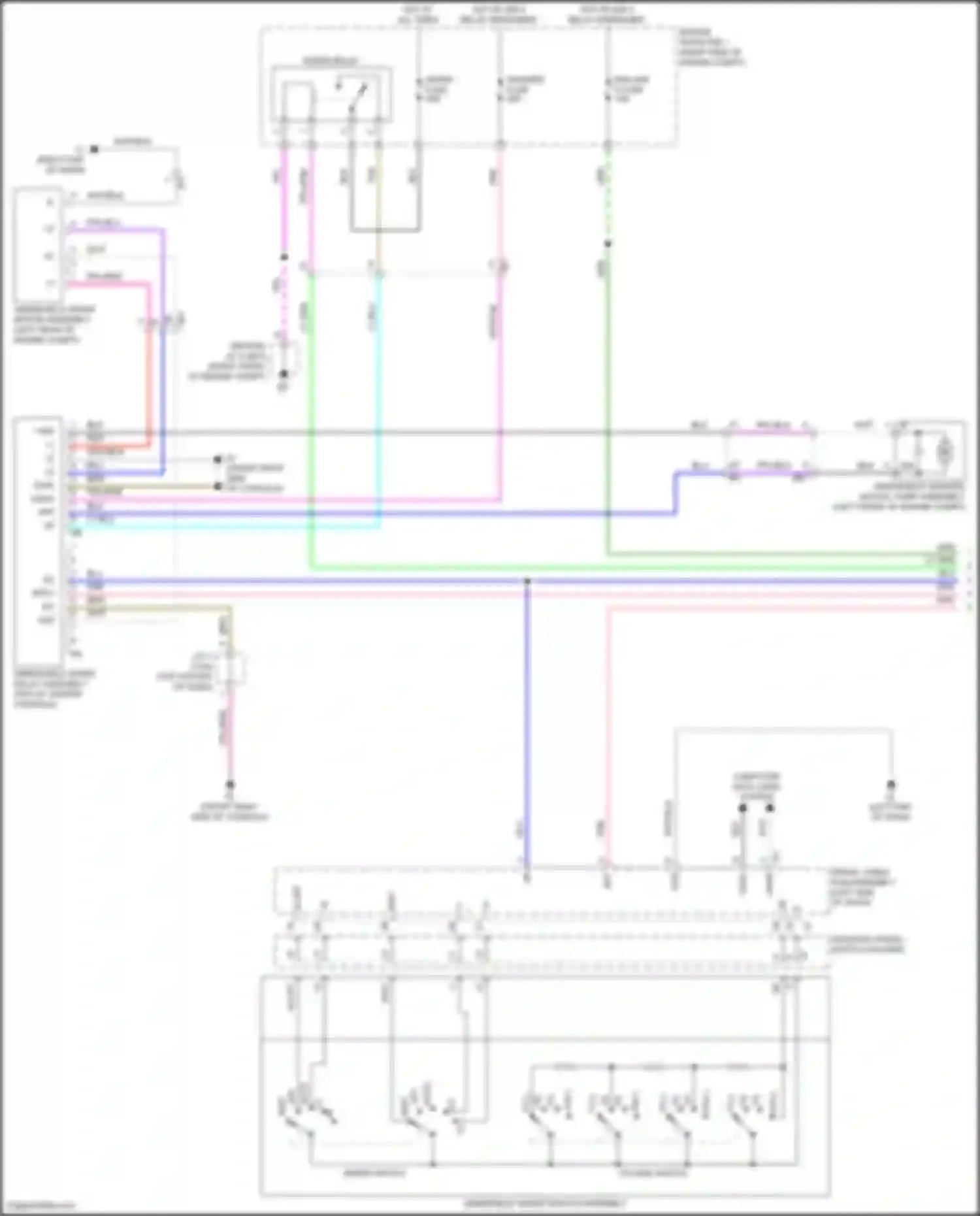 Wiring diagram windshield wiper switch assembly for Lexus LX J300 (2021-2024) (1 of 1)