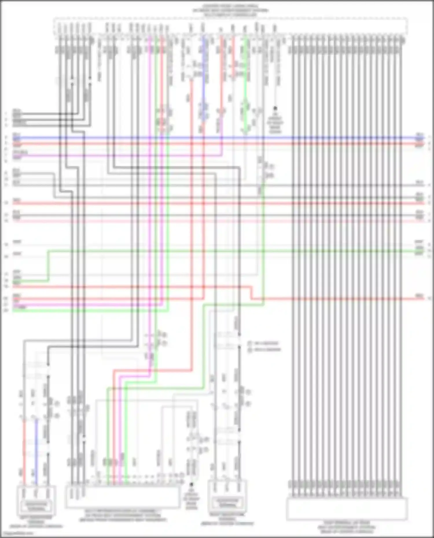 Wiring diagram w/o 4 seater for Lexus LX J300 (2021-2024) (5 of 22)