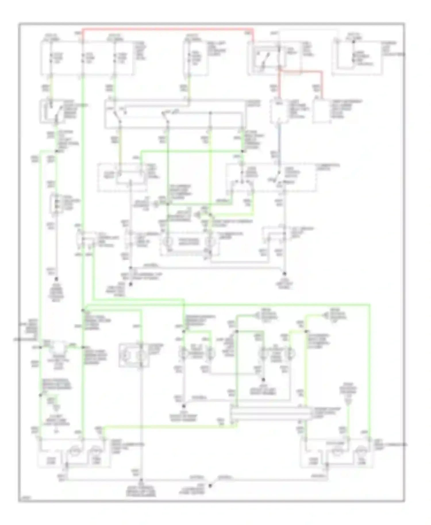 LX Lexus J80 (1995-1997): Exterior lamps circuit