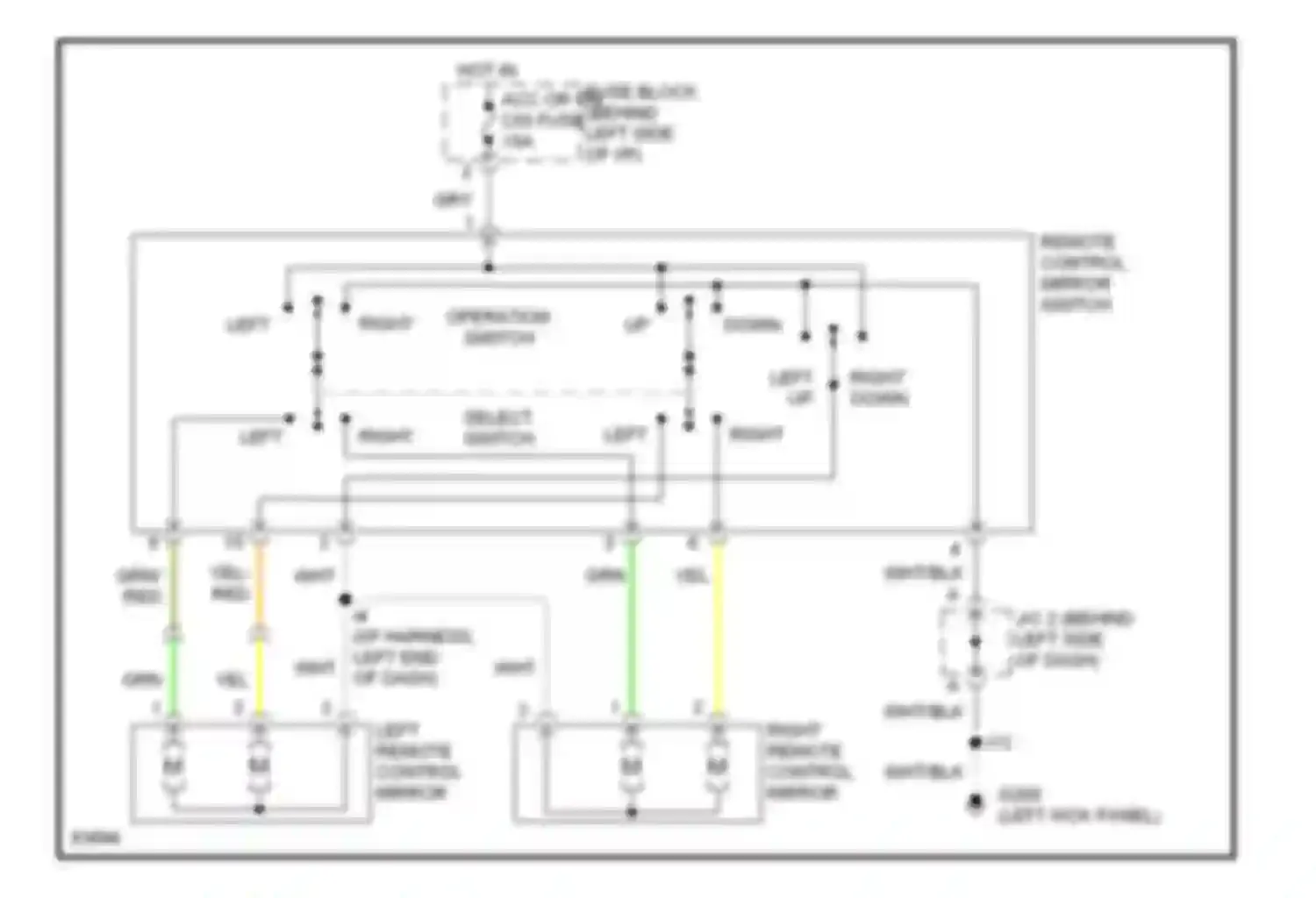 LX Lexus J80 (1995-1997): Power mirror circuit