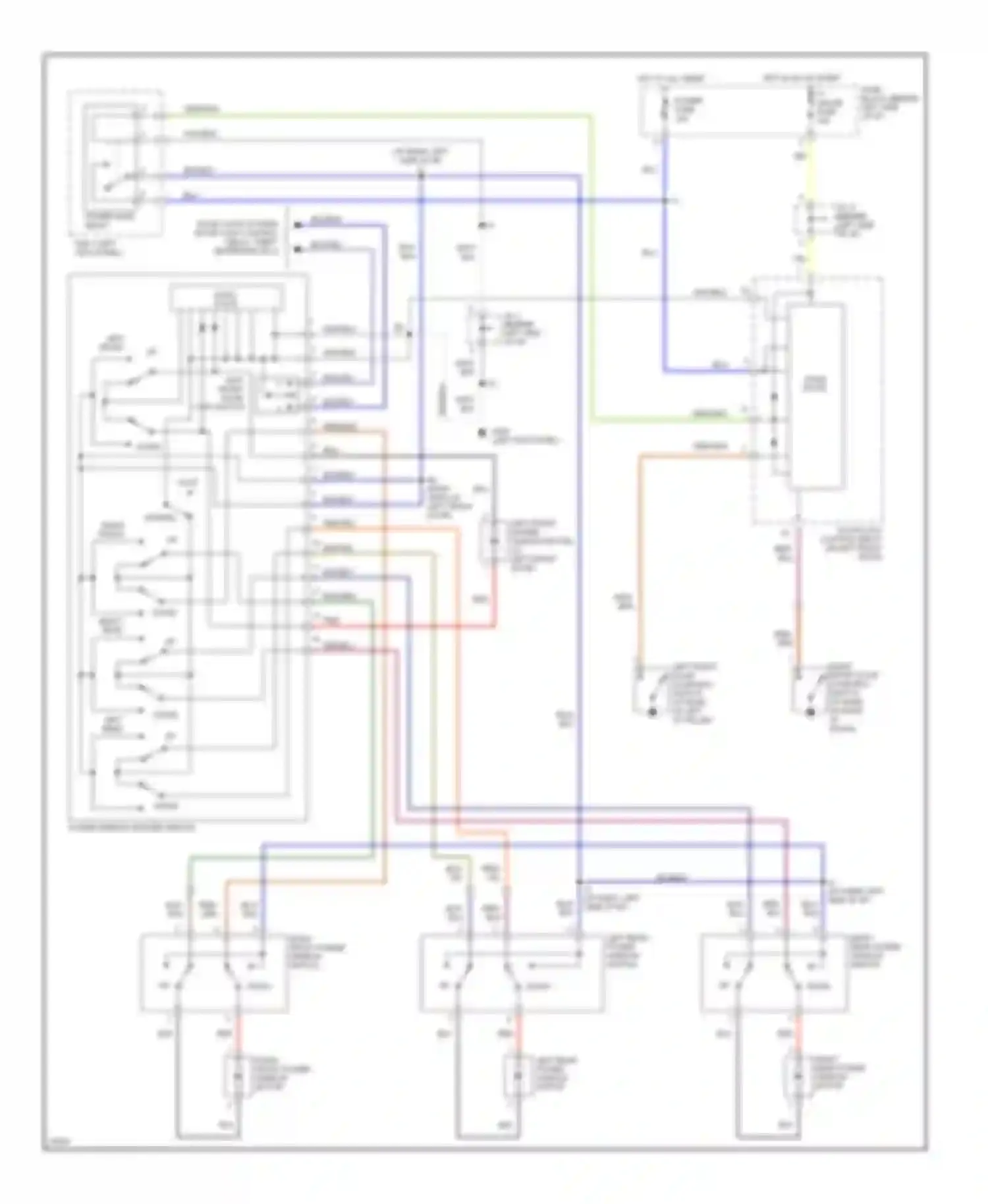 LX Lexus J80 (1995-1997): Power window circuit