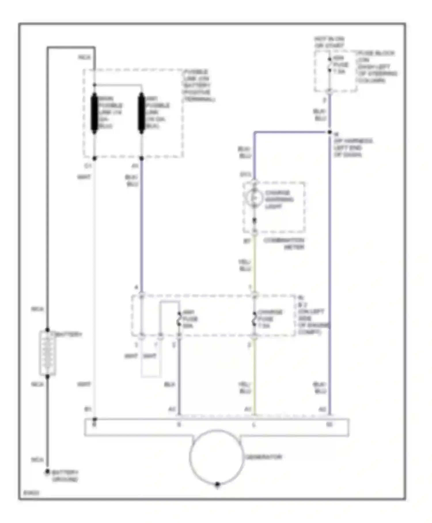 LX Lexus J80 (1995-1997): Charging circuit