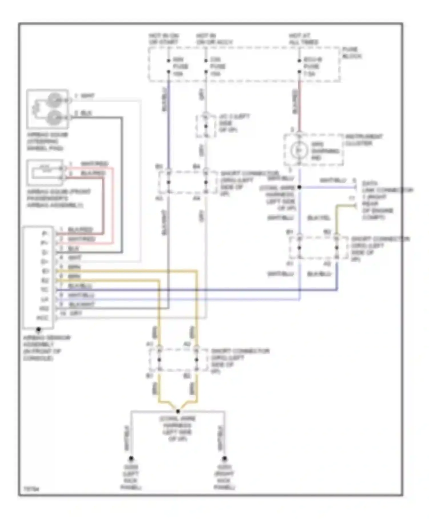LX Lexus J80 (1995-1997): Supplemental restraint circuit