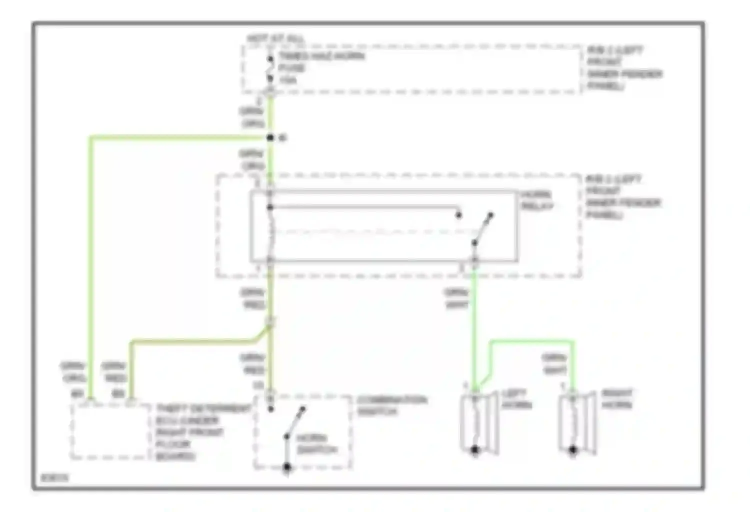 Wiring diagram horn switch for Lexus LX J80 (1995-1997) (1 of 1)