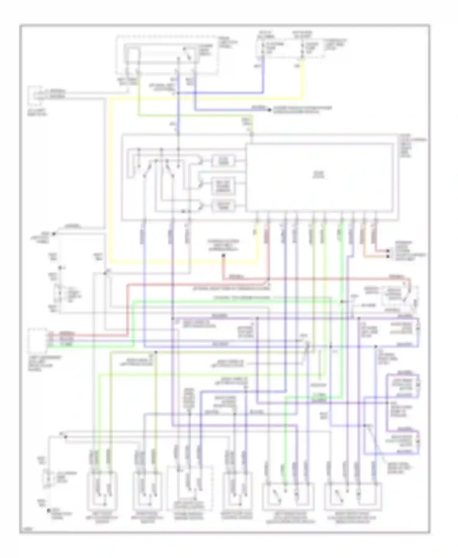 Wiring diagram left rear door lock motor for Lexus LX J80 (1995-1997) (1 of 1)