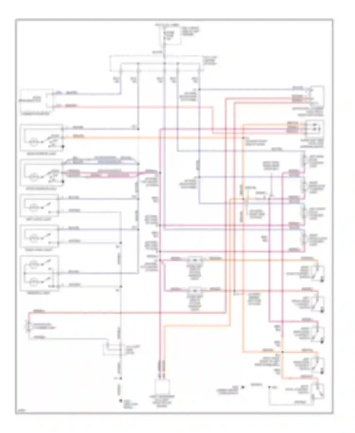 Wiring diagram right rear door courtesy light for Lexus LX J80 (1995-1997) (1 of 1)