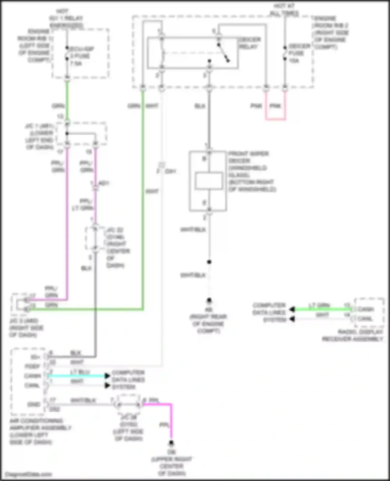 NX Lexus AZ20 (2021-2024): Front deicer circuit