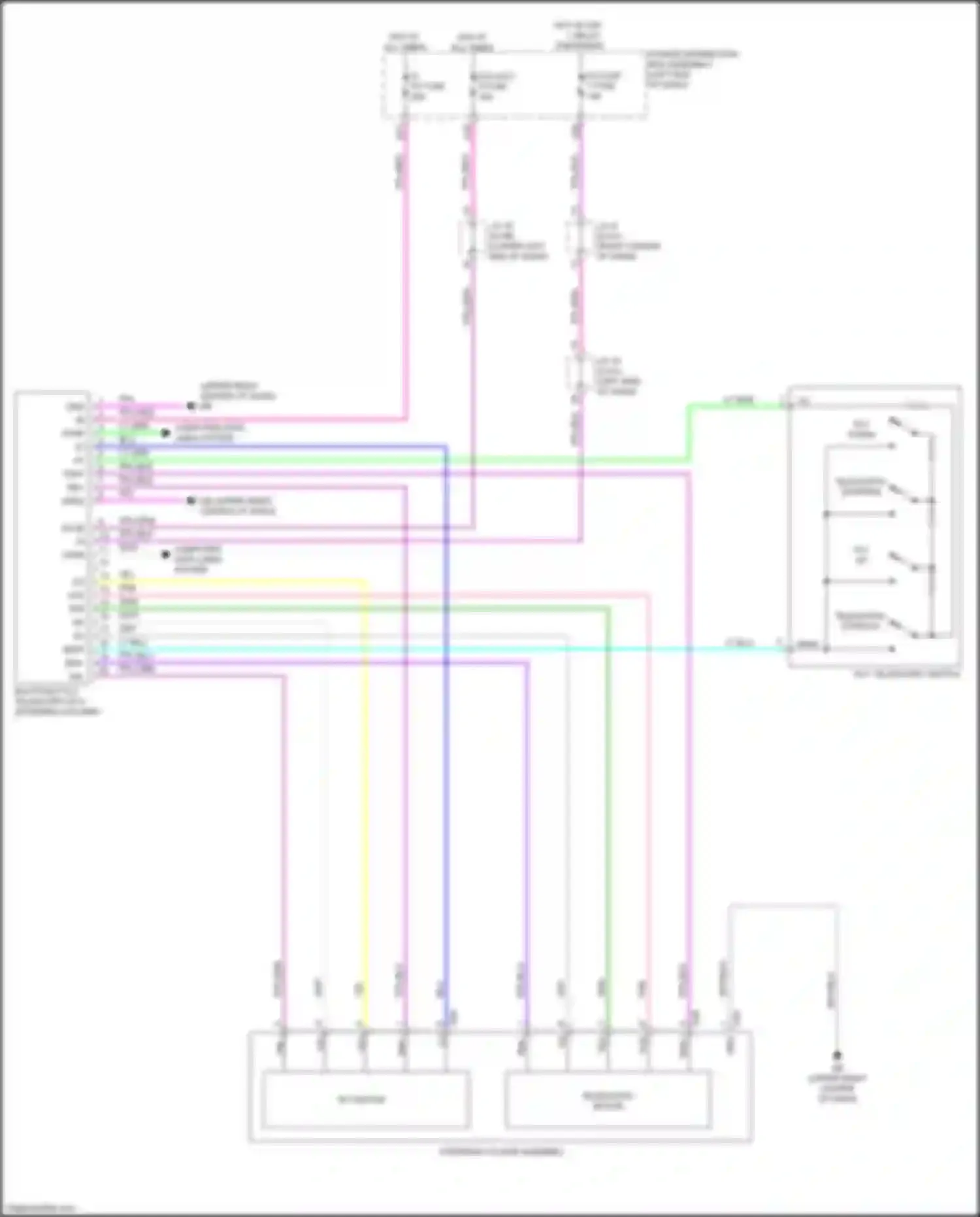 NX Lexus AZ20 (2021-2024): Power tilt steering column circuit