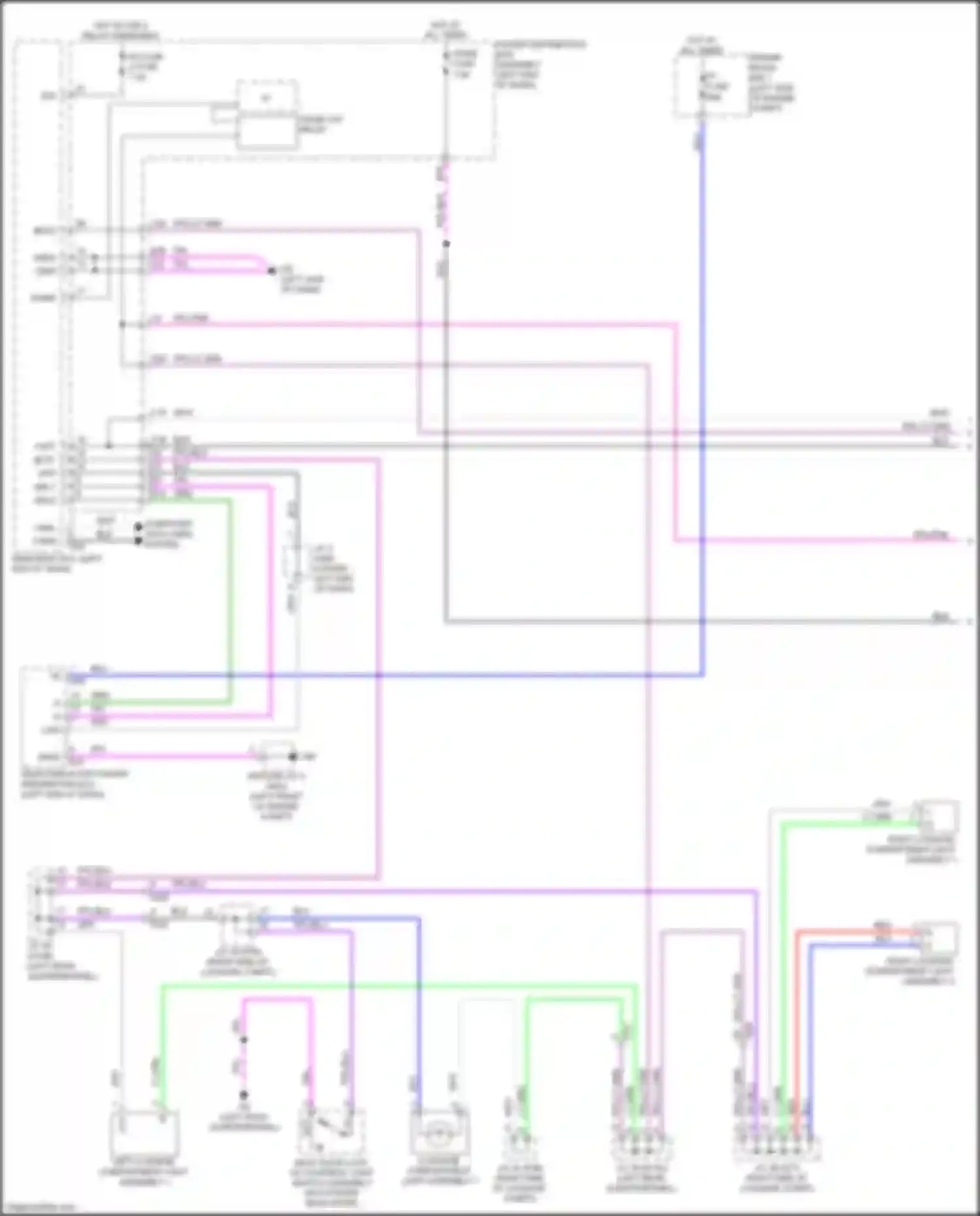 NX Lexus AZ20 (2021-2024): Courtesy lamps circuit (1 of 7)