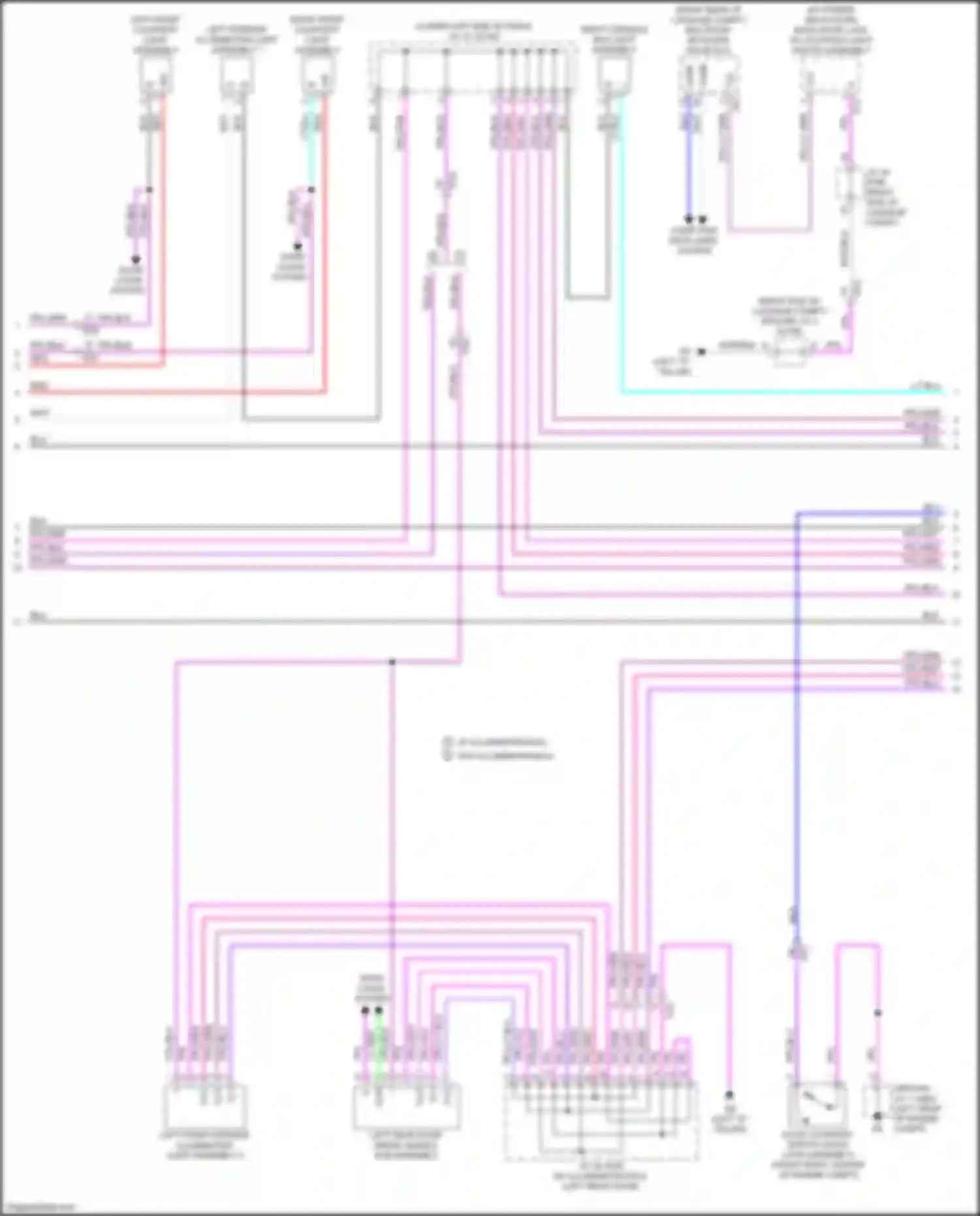 NX Lexus AZ20 (2021-2024): Courtesy lamps circuit (3 of 7)