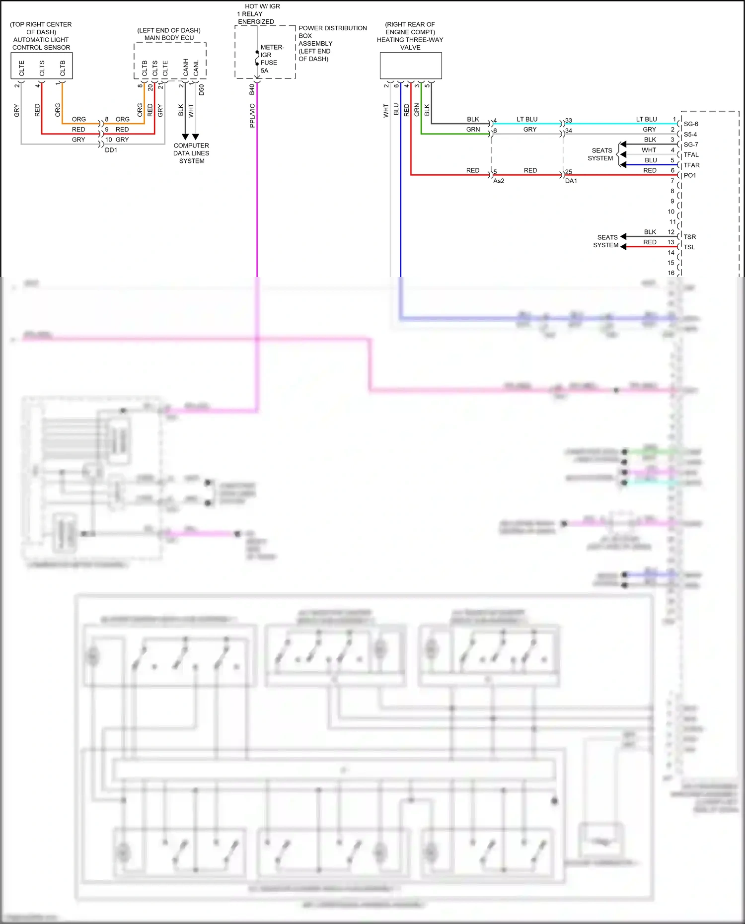 Lexus NX AZ20 (2021-2024) automatic light control sensor wiring diagram  (2 of 7)