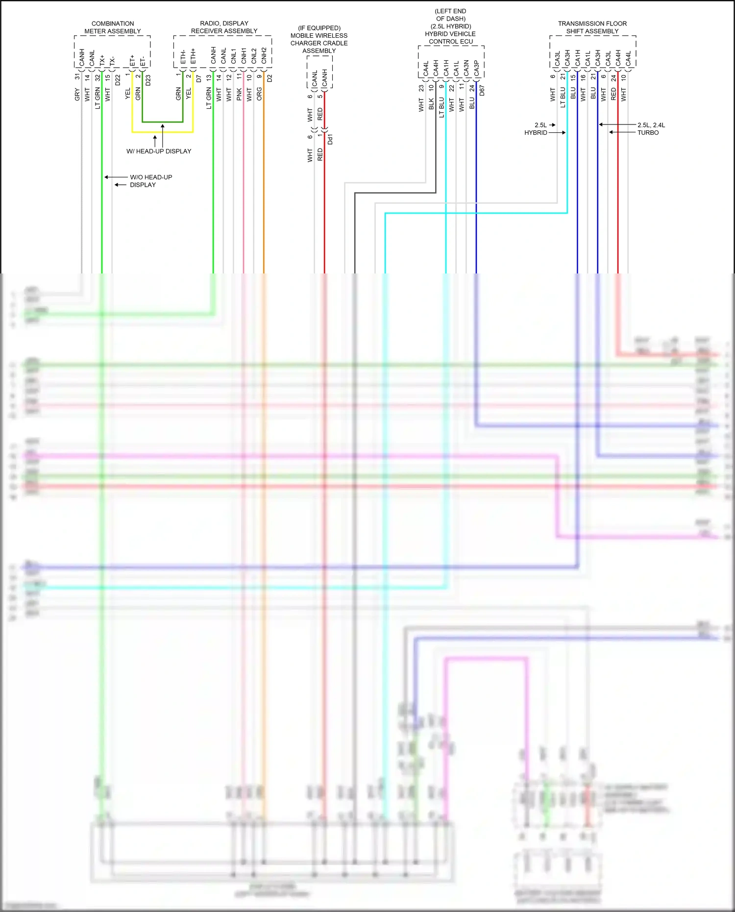 Wiring diagram combination meter assembly for Lexus NX AZ20 (2021-2024) (24 of 55)