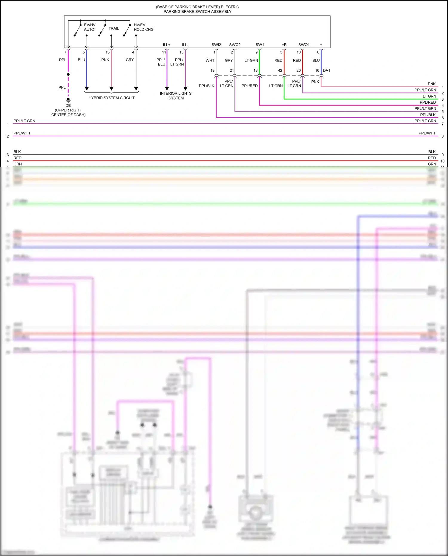 Wiring diagram combination meter assembly for Lexus NX AZ20 (2021-2024) (42 of 55)