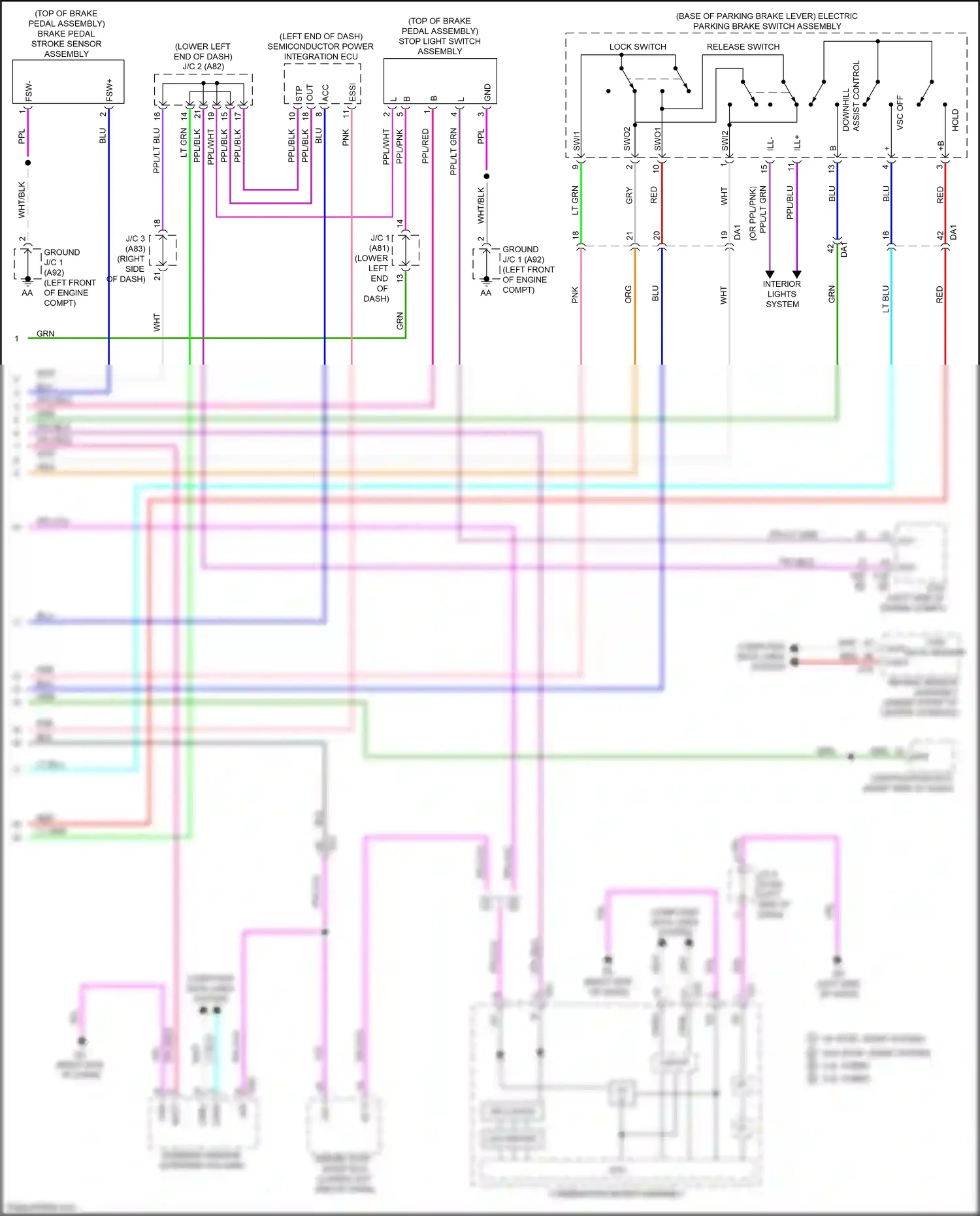 Wiring diagram combination meter assembly for Lexus NX AZ20 (2021-2024) (1 of 55)