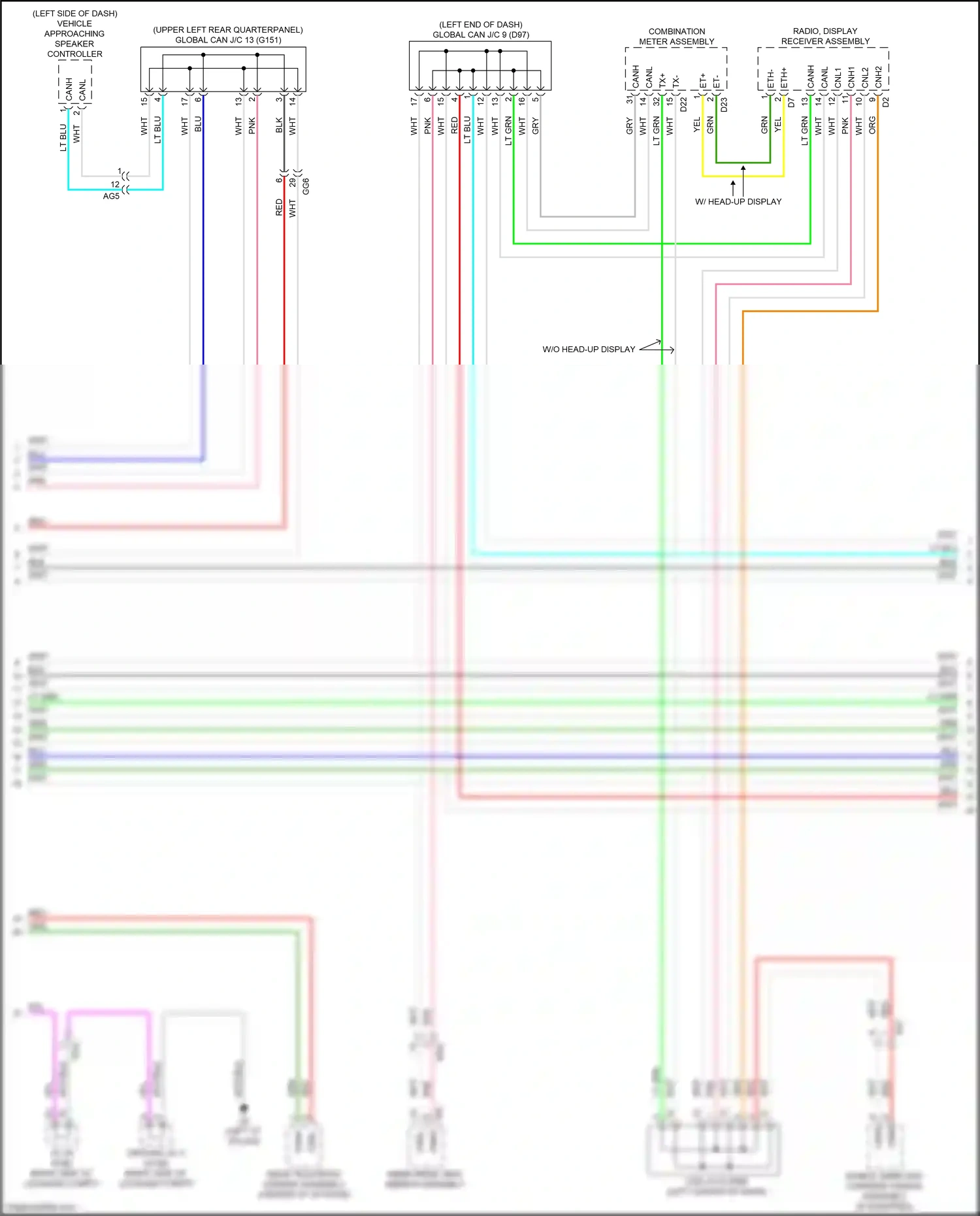 Wiring diagram combination meter assembly for Lexus NX AZ20 (2021-2024) (44 of 55)