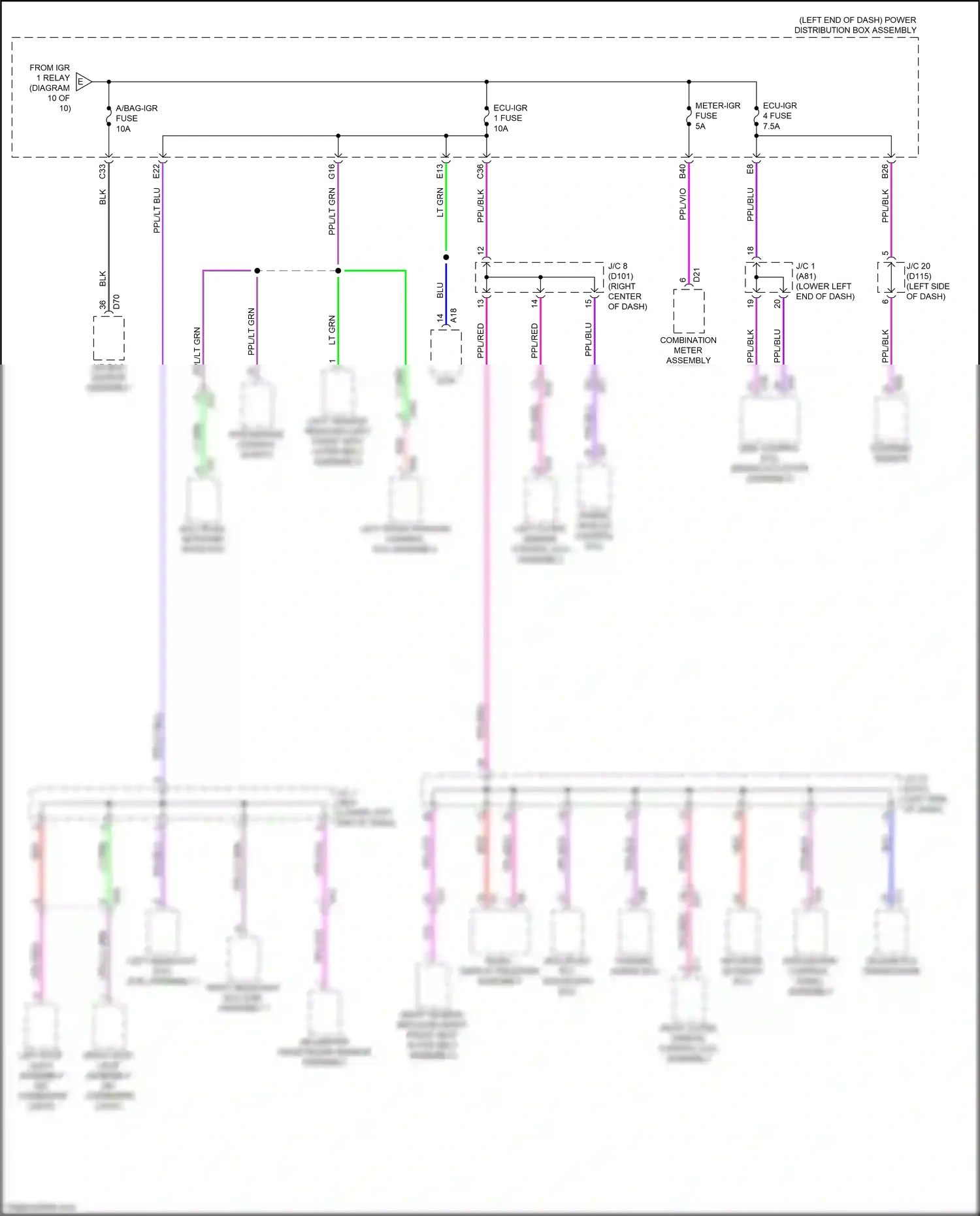 Wiring diagram combination meter assembly for Lexus NX AZ20 (2021-2024) (20 of 55)