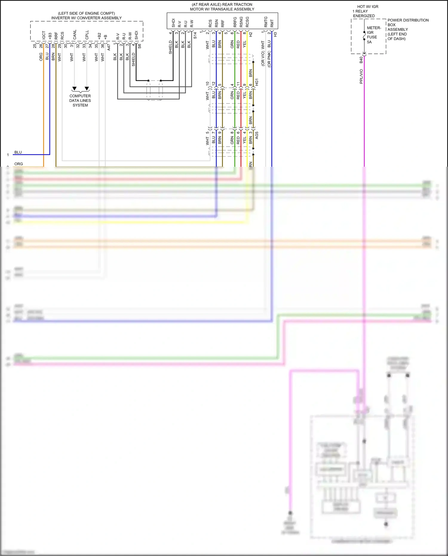 Wiring diagram combination meter assembly for Lexus NX AZ20 (2021-2024) (50 of 55)