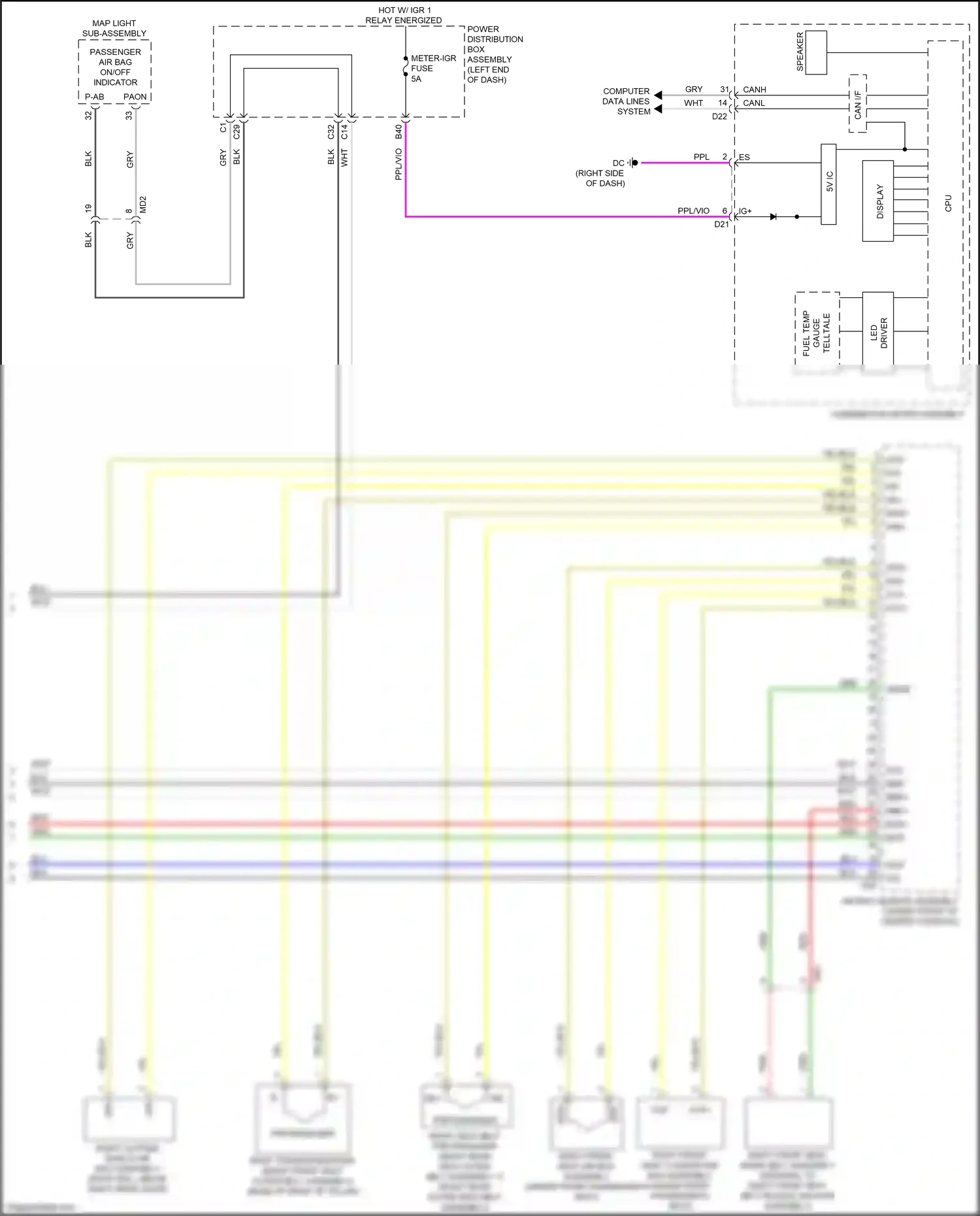 Wiring diagram combination meter assembly for Lexus NX AZ20 (2021-2024) (46 of 55)
