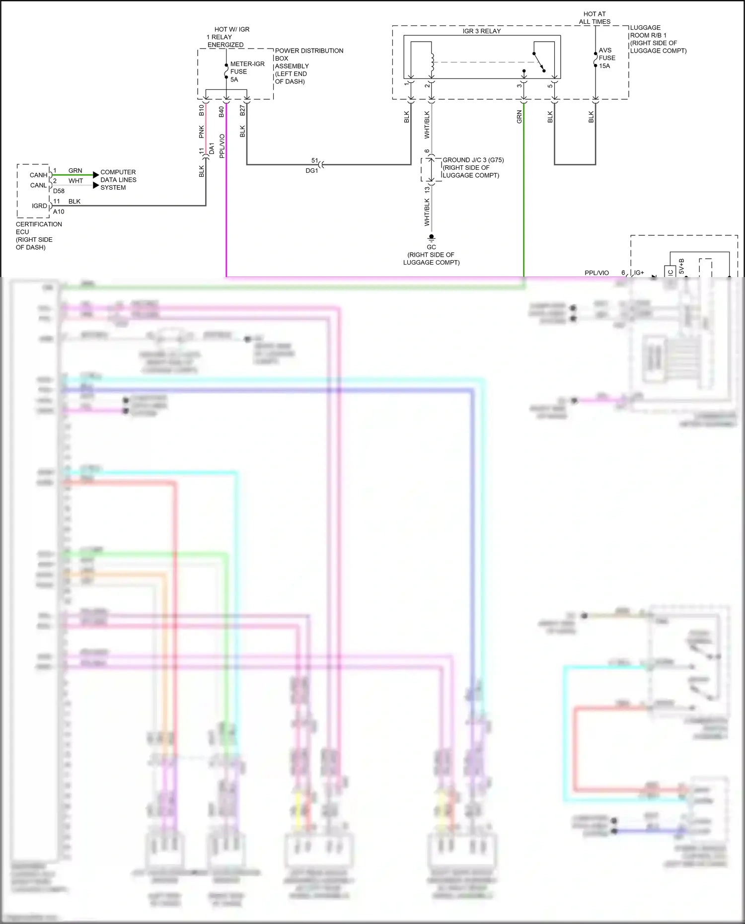Wiring diagram combination meter assembly for Lexus NX AZ20 (2021-2024) (14 of 55)