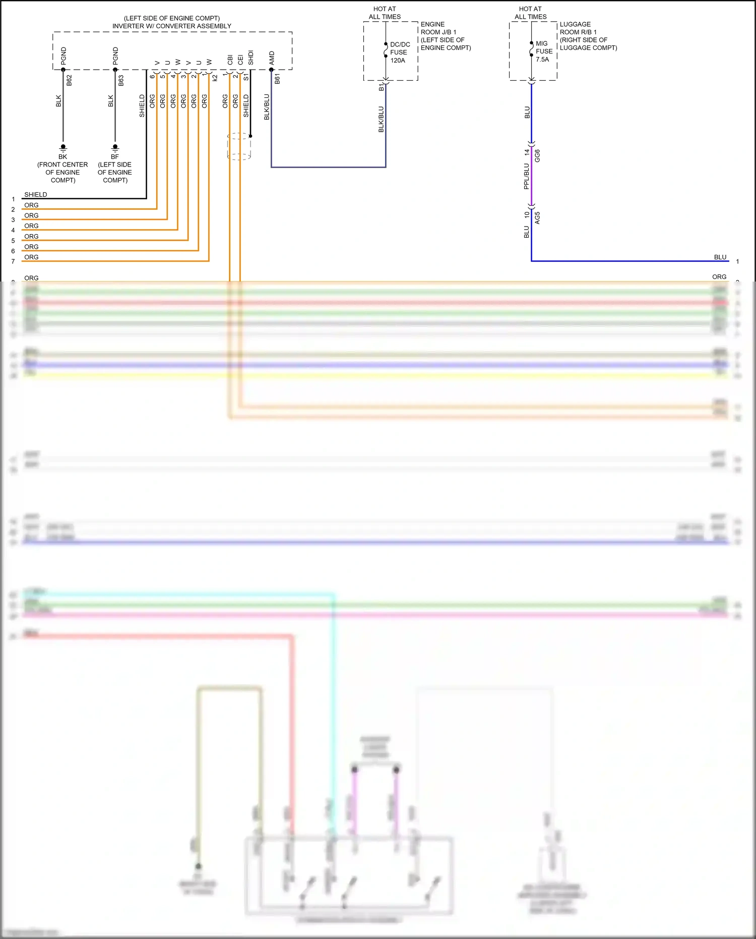 Wiring diagram combination switch assembly for Lexus NX AZ20 (2021-2024) (10 of 10)