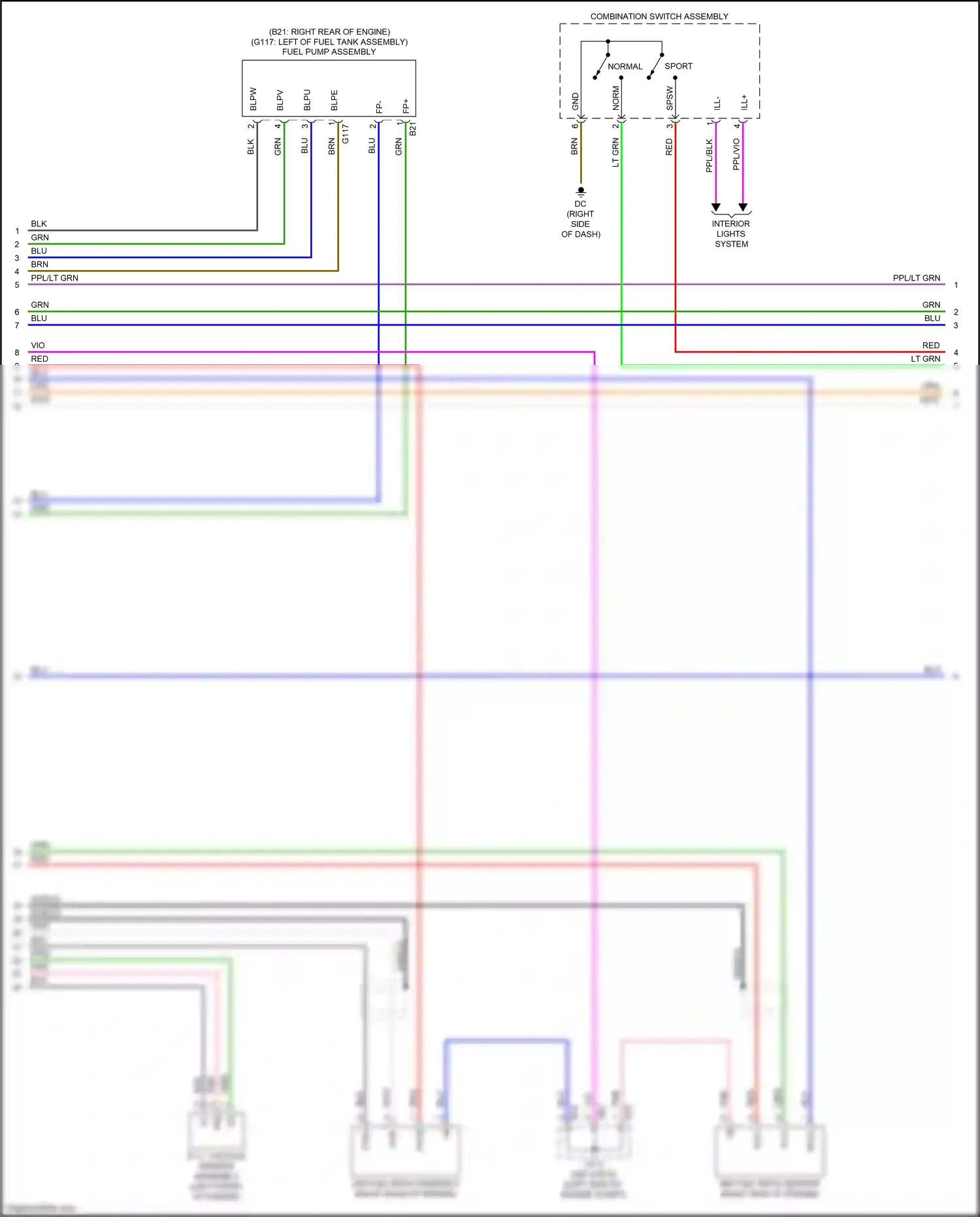 Wiring diagram combination switch assembly for Lexus NX AZ20 (2021-2024) (8 of 10)