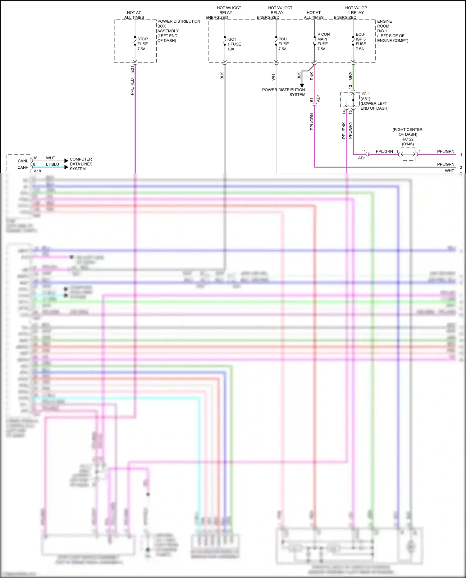 Wiring diagram computer data lines system for Lexus NX AZ20 (2021-2024) (101 of 139)