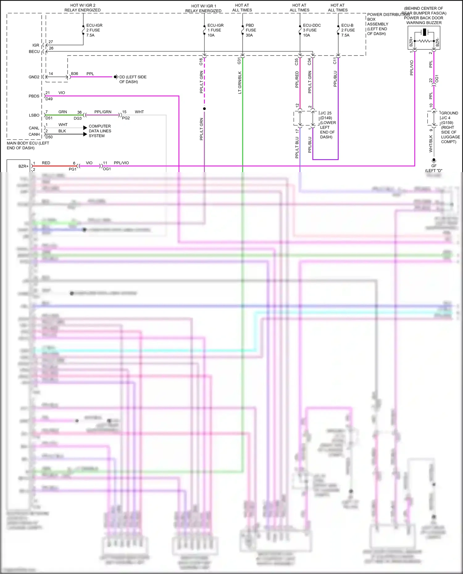 Wiring diagram computer data lines system for Lexus NX AZ20 (2021-2024) (32 of 139)