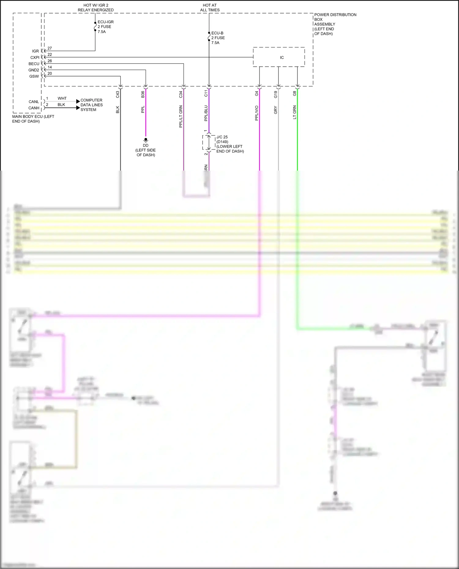 Wiring diagram computer data lines system for Lexus NX AZ20 (2021-2024) (18 of 139)