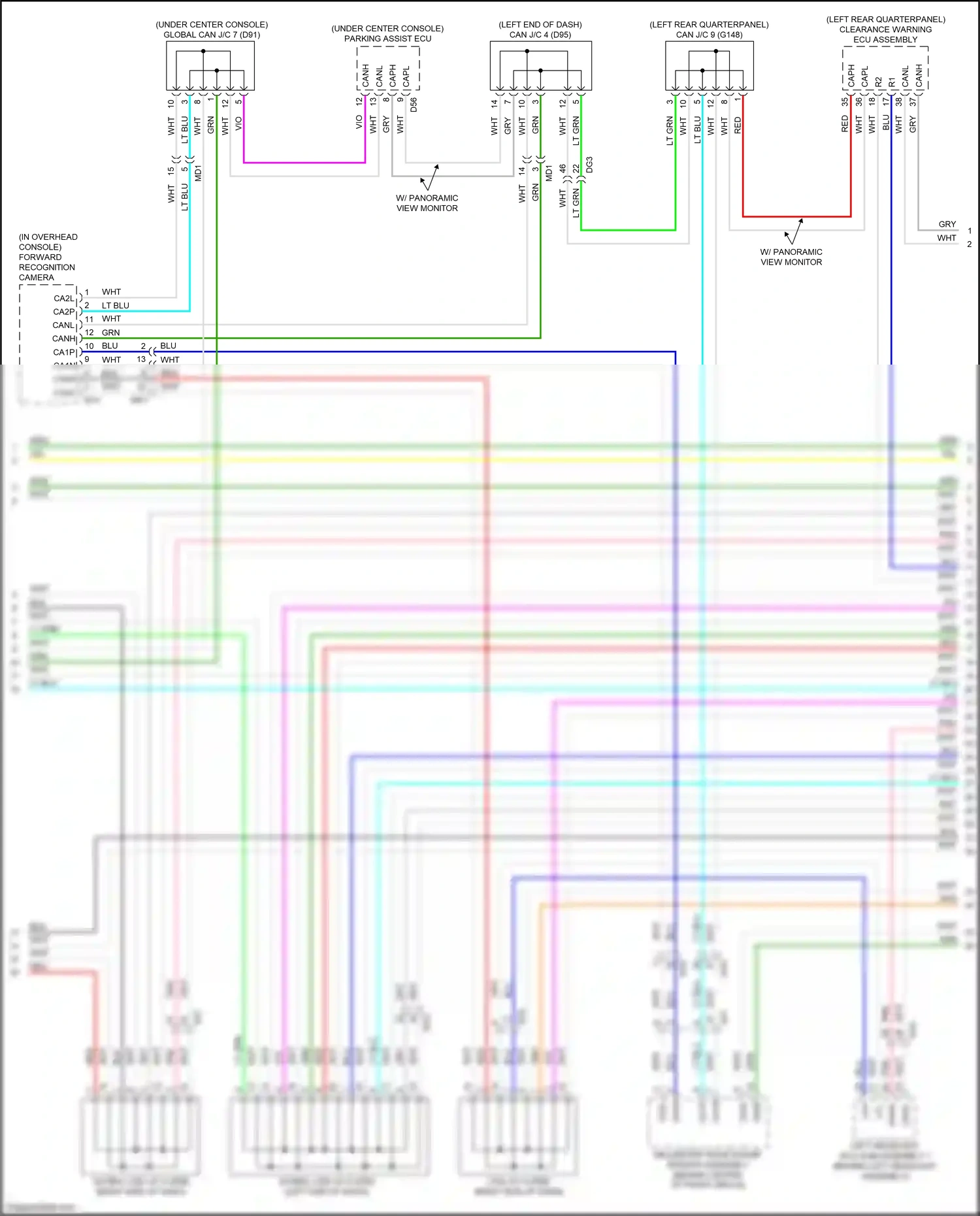 Wiring diagram forward recognition camera for Lexus NX AZ20 (2021-2024) (1 of 6)