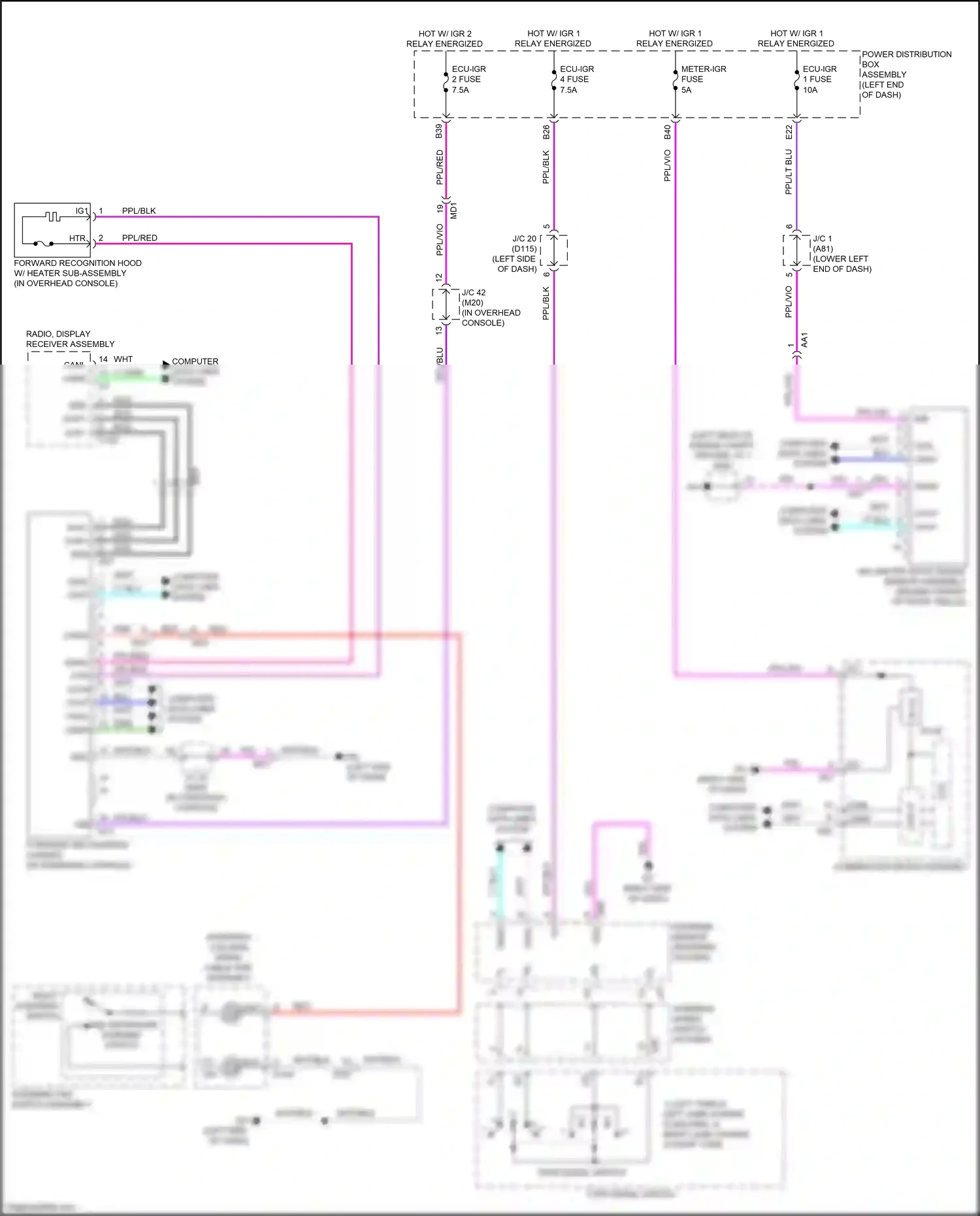 Wiring diagram forward recognition camera for Lexus NX AZ20 (2021-2024) (5 of 6)