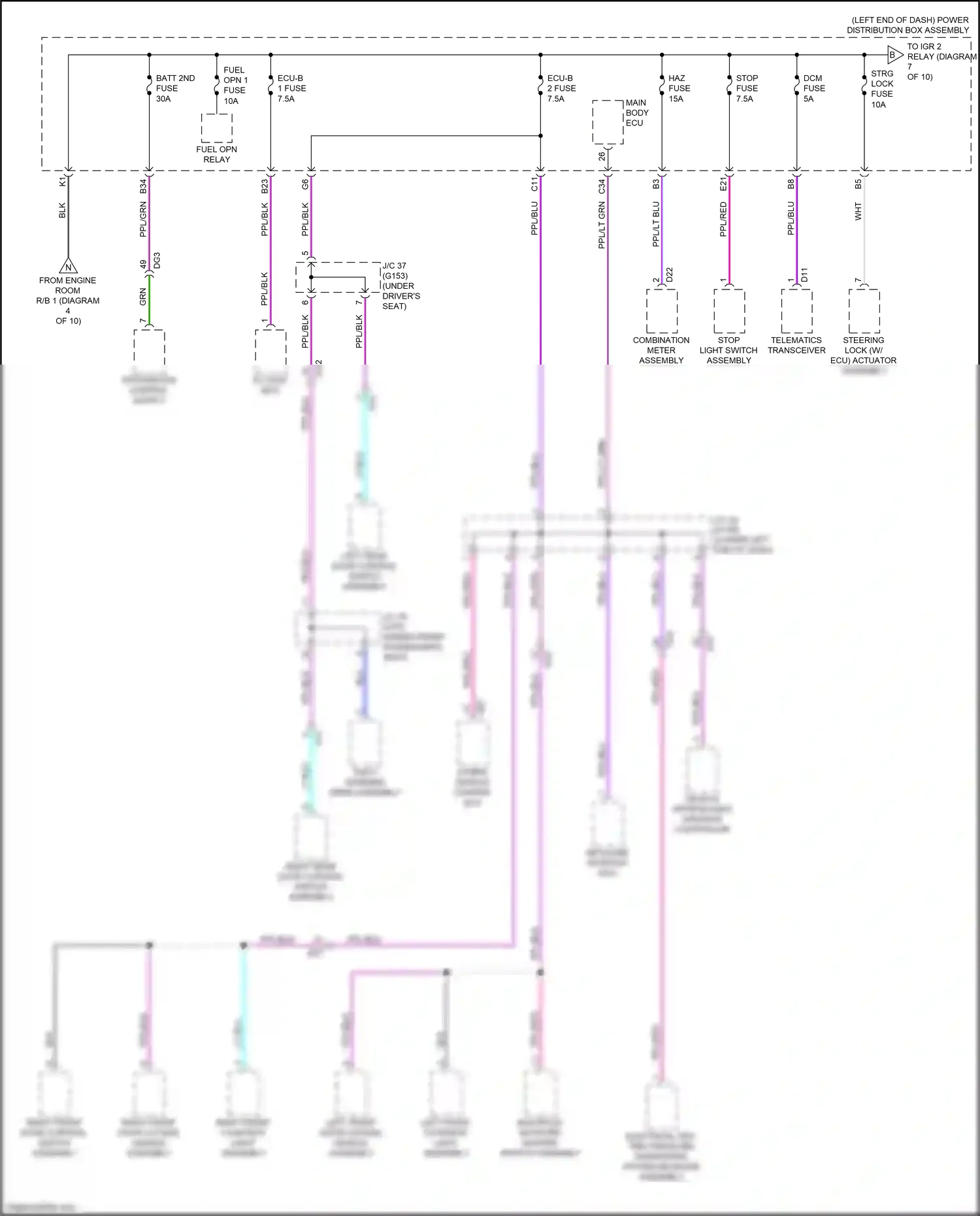 Wiring diagram id code box for Lexus NX AZ20 (2021-2024) (4 of 6)