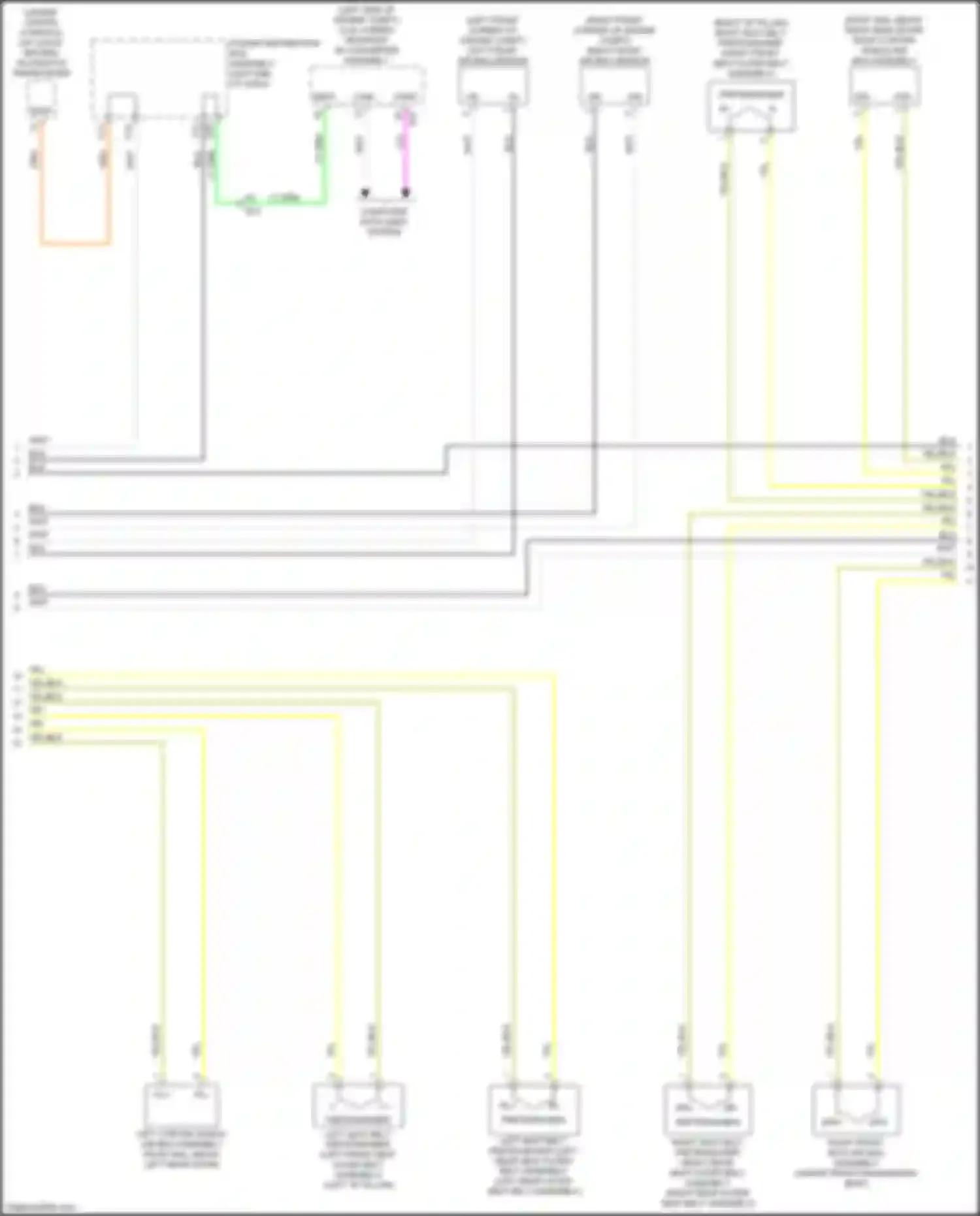 Wiring diagram left curtain shield air bag assembly for Lexus NX AZ20 (2021-2024) (2 of 2)