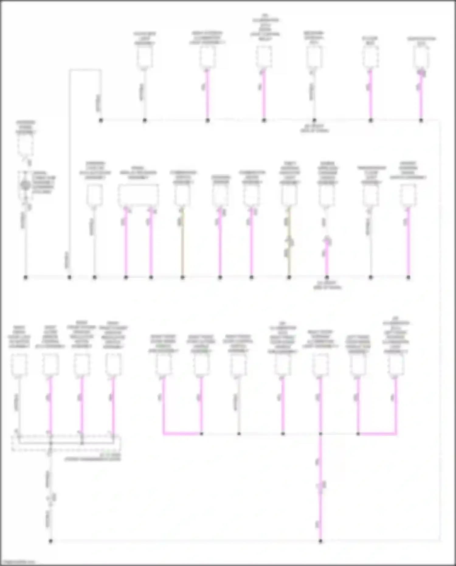 Wiring diagram left front interior illumination light assembly 2 for Lexus NX AZ20 (2021-2024) (4 of 5)