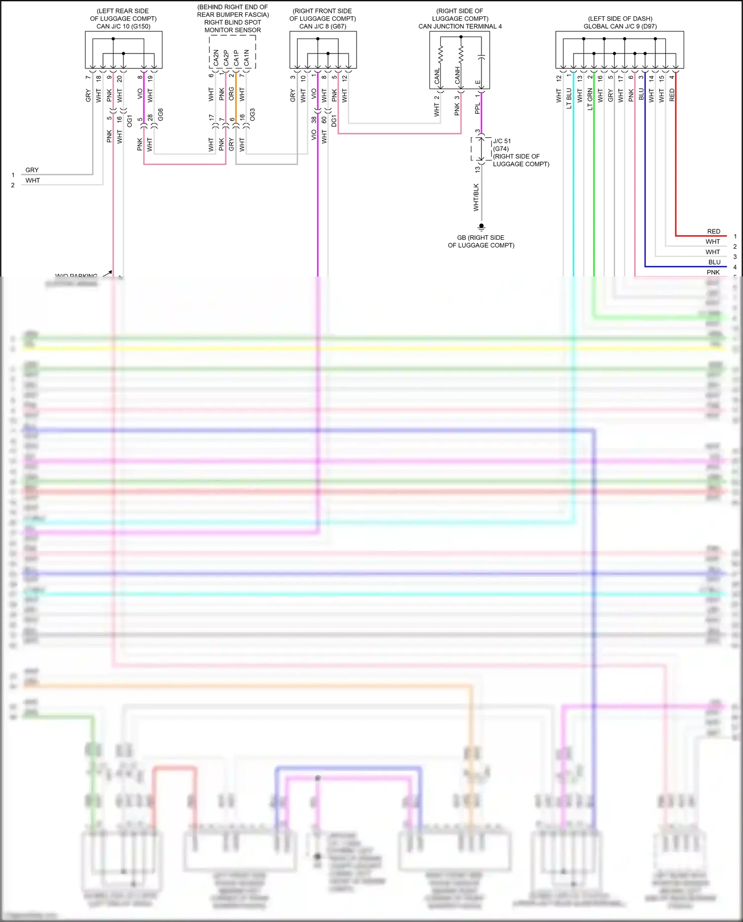 Wiring diagram left front side radar sensor for Lexus NX AZ20 (2021-2024) (1 of 1)