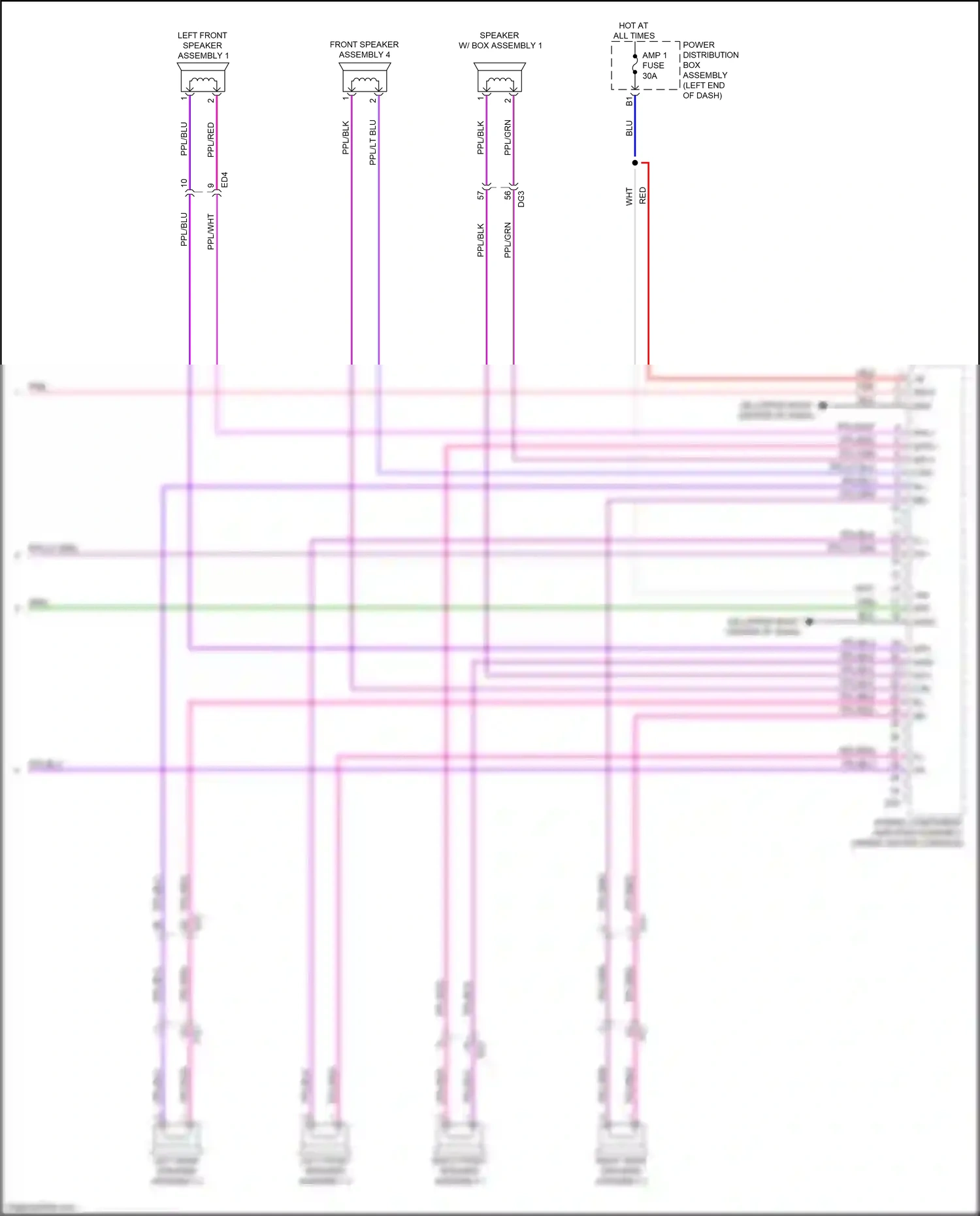 Wiring diagram left front speaker assembly 3 for Lexus NX AZ20 (2021-2024) (1 of 2)