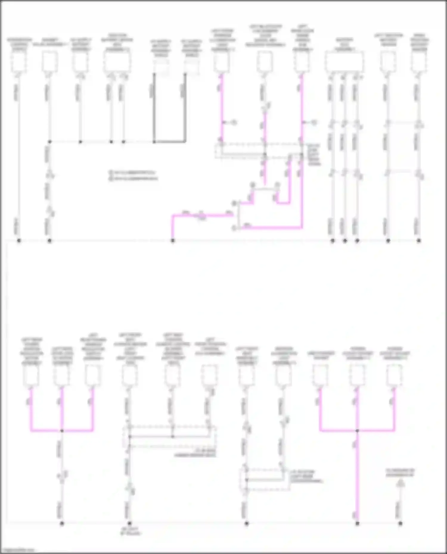 Wiring diagram left rear door lock w/ motor assembly for Lexus NX AZ20 (2021-2024) (2 of 4)