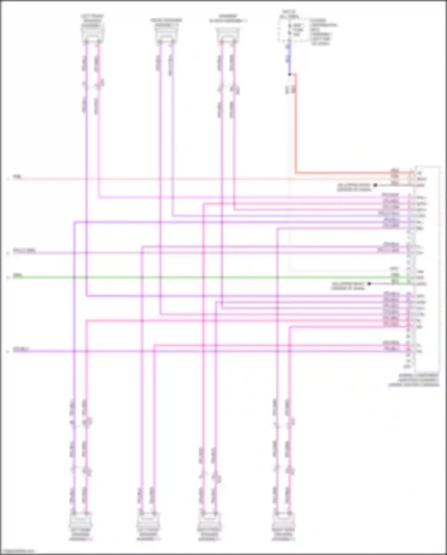 Wiring diagram left rear speaker assembly 2 for Lexus NX AZ20 (2021-2024) (1 of 2)