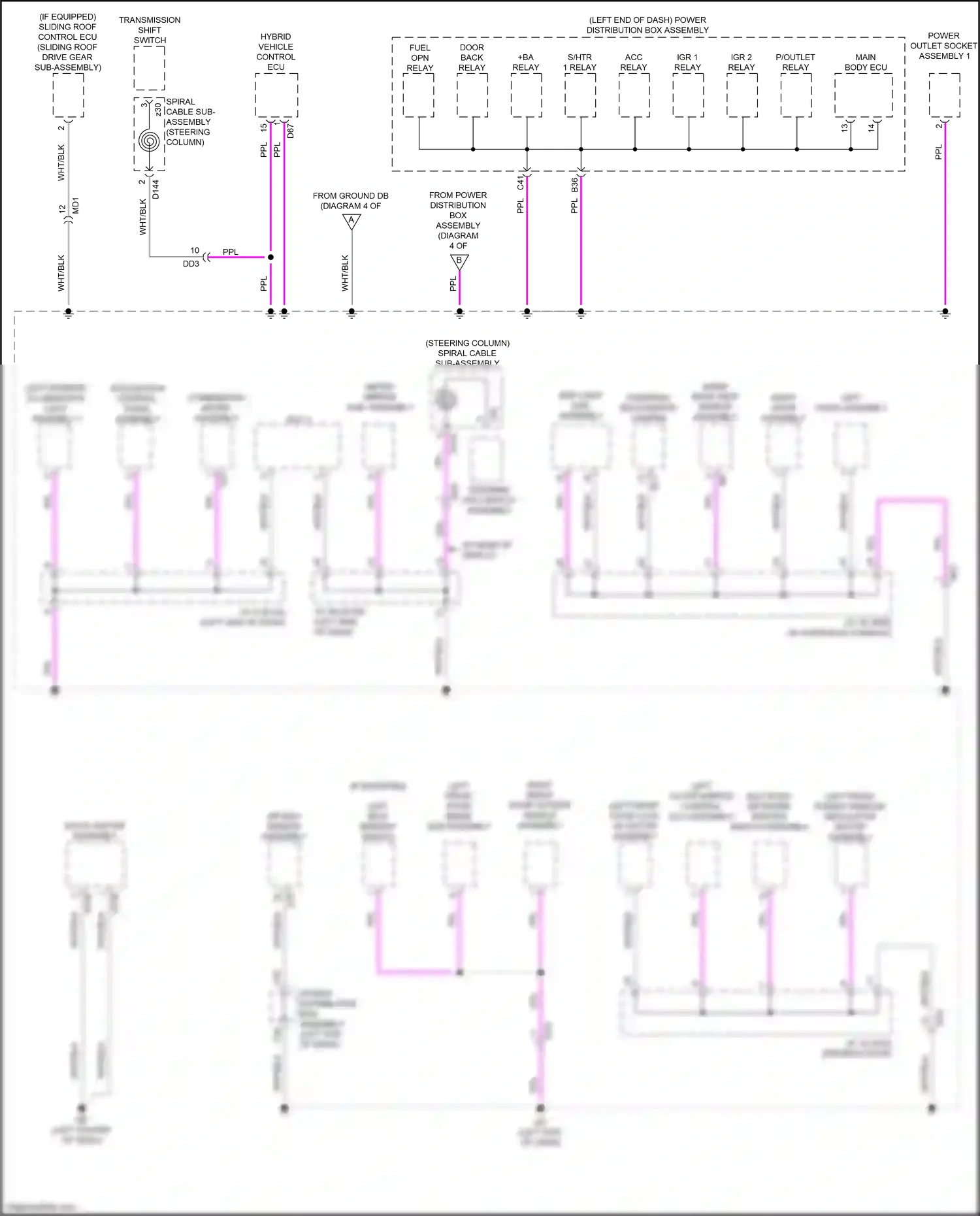 Wiring diagram left seat memory switch for Lexus NX AZ20 (2021-2024) (2 of 6)