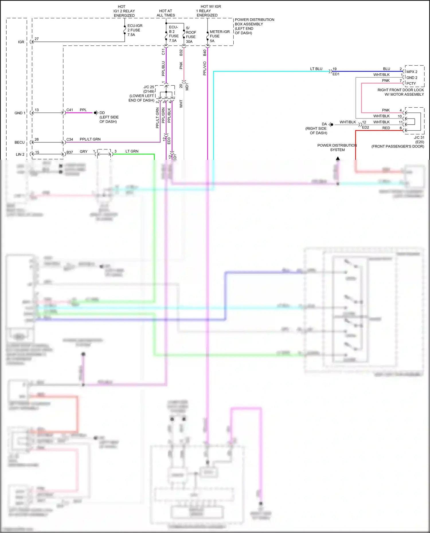 Lexus NX AZ20 (2021-2024) lin 2 wiring diagram  (1 of 2)