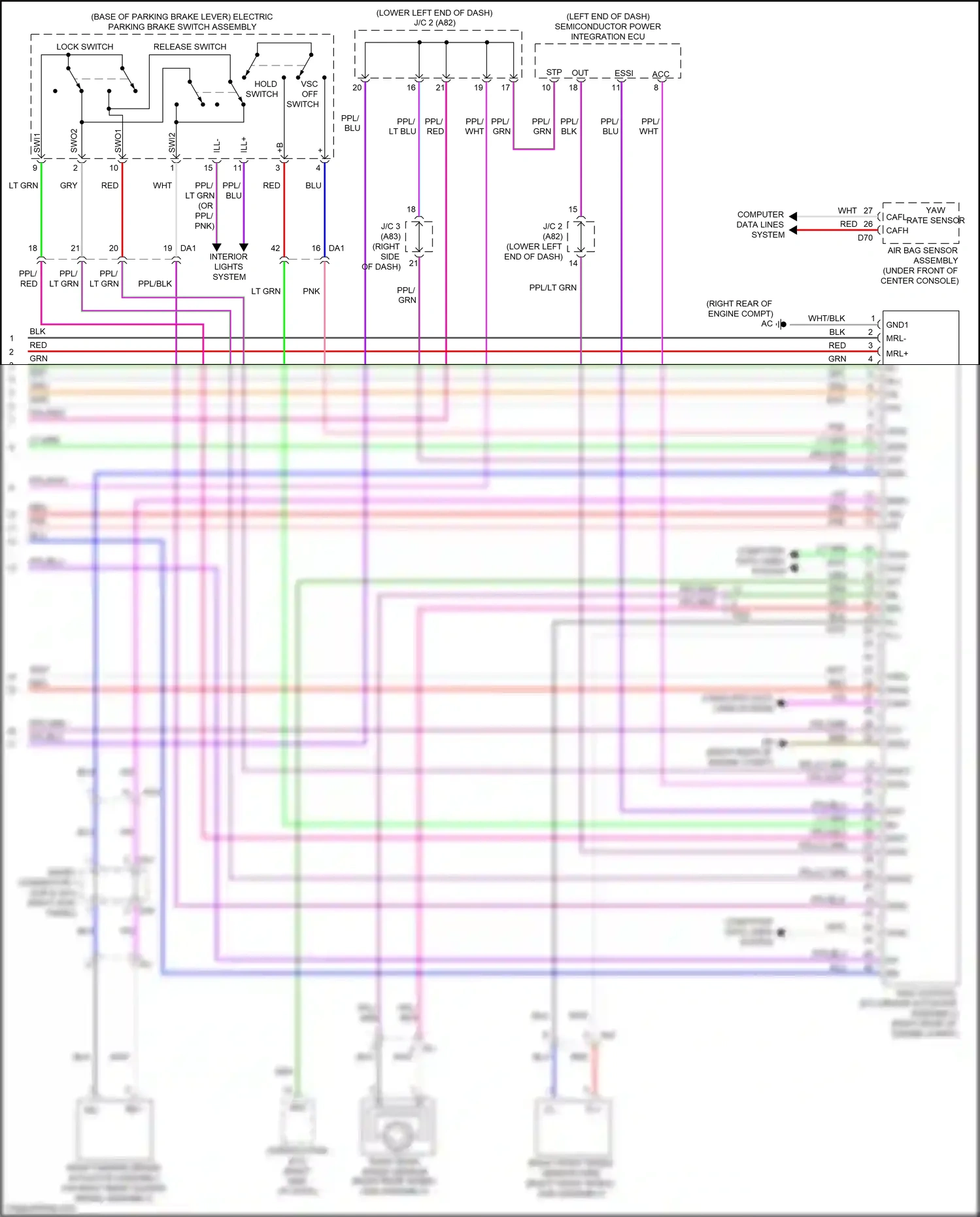 Wiring diagram lock switch for Lexus NX AZ20 (2021-2024) (2 of 2)