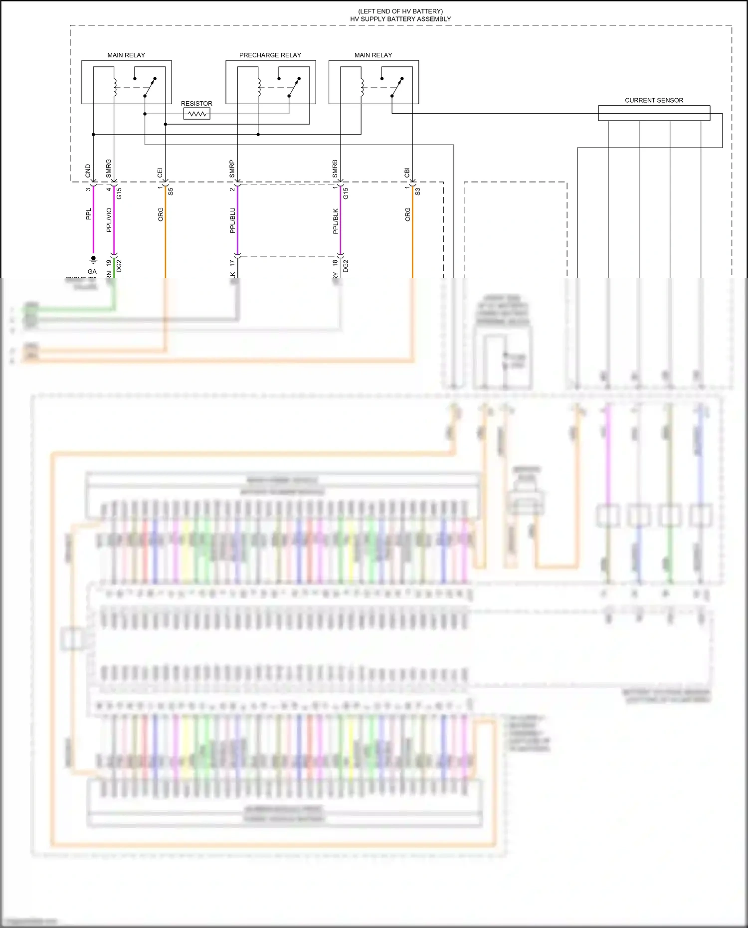 Wiring diagram main relay for Lexus NX AZ20 (2021-2024) (2 of 2)