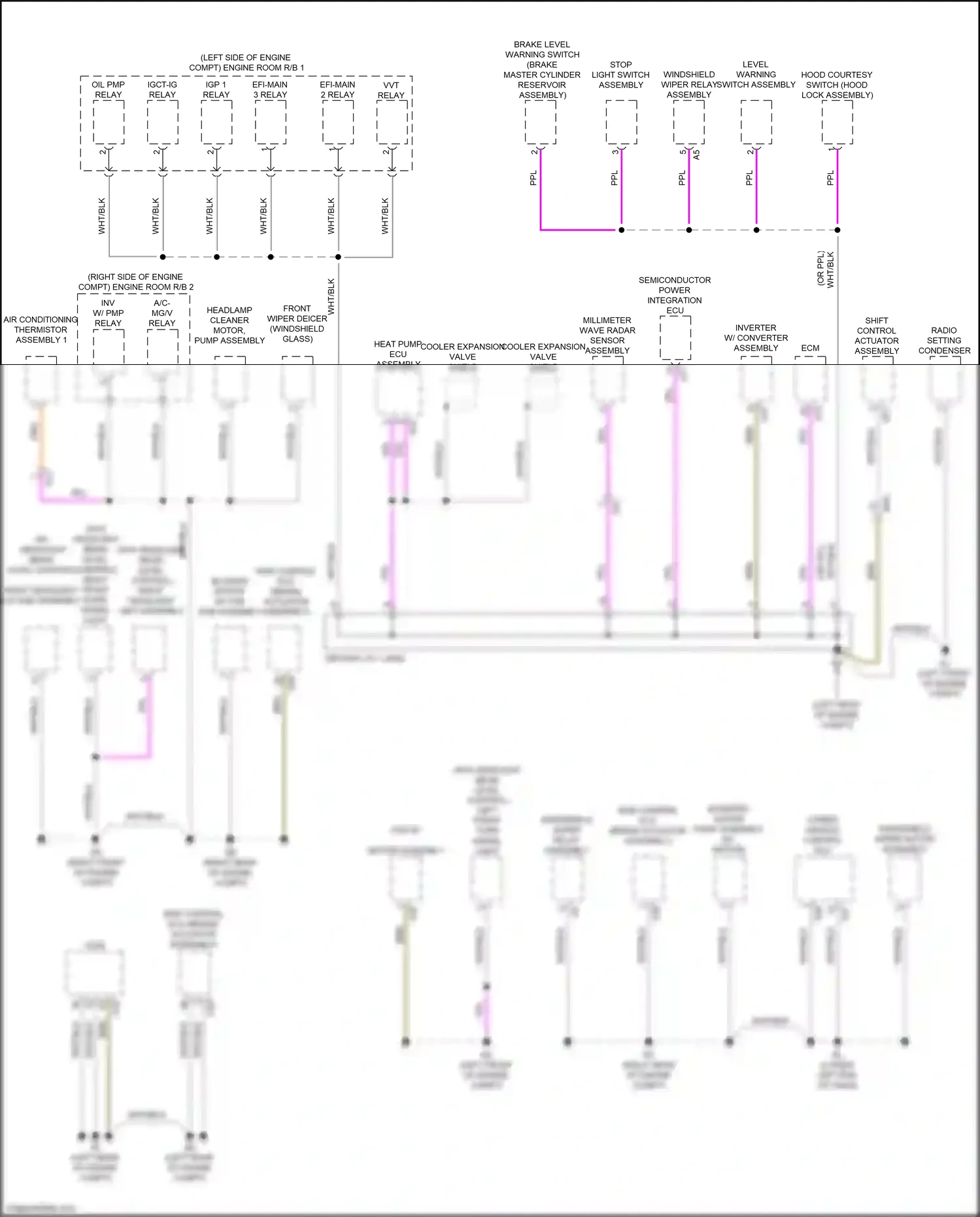 Wiring diagram millimeter wave radar sensor assembly for Lexus NX AZ20 (2021-2024) (5 of 7)