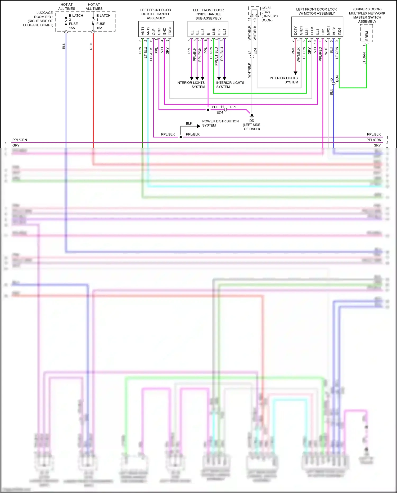Wiring diagram power distribution system for Lexus NX AZ20 (2021-2024) (2 of 17)
